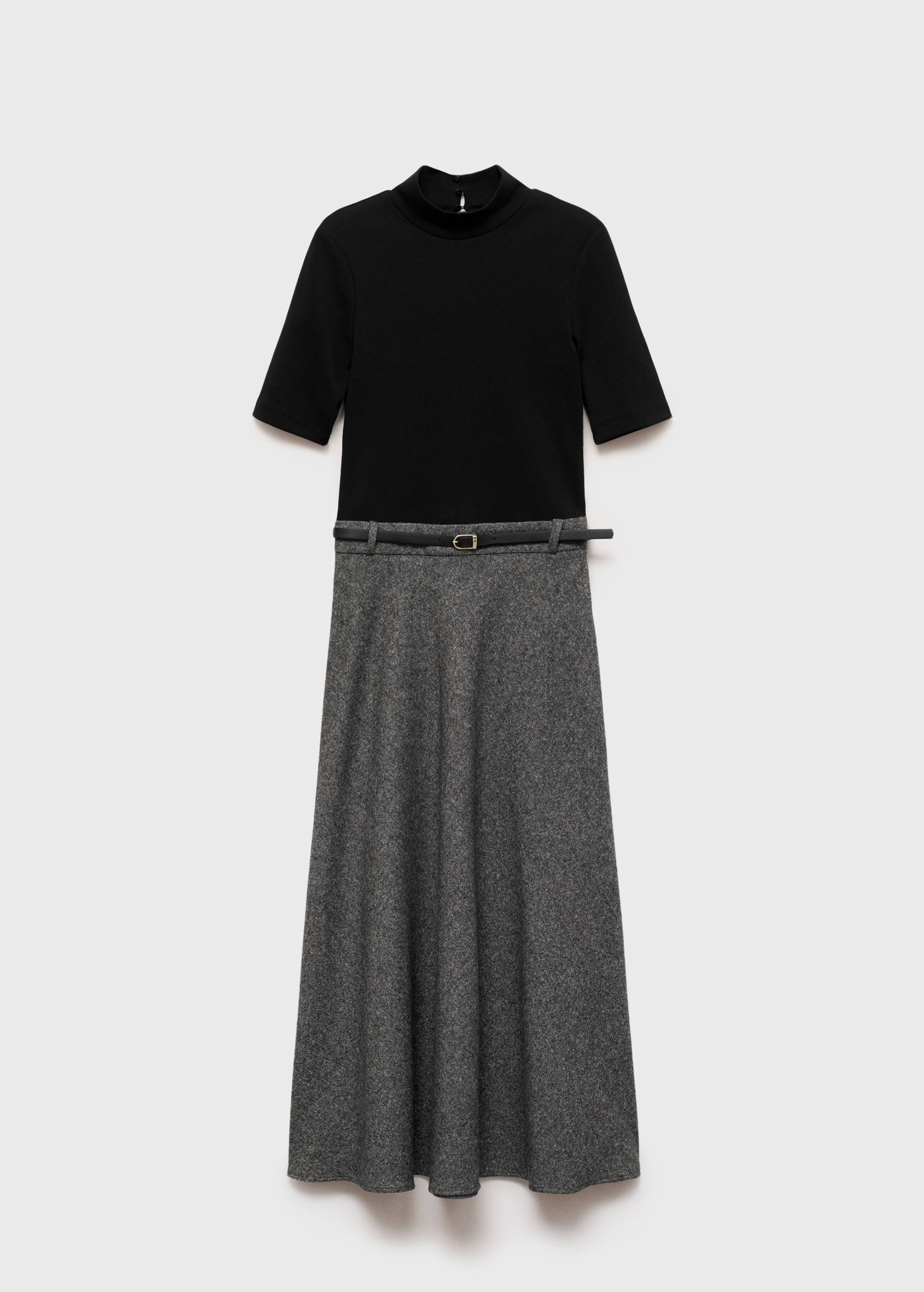 Vestido combinado cuello alto - Artículo sin modelo