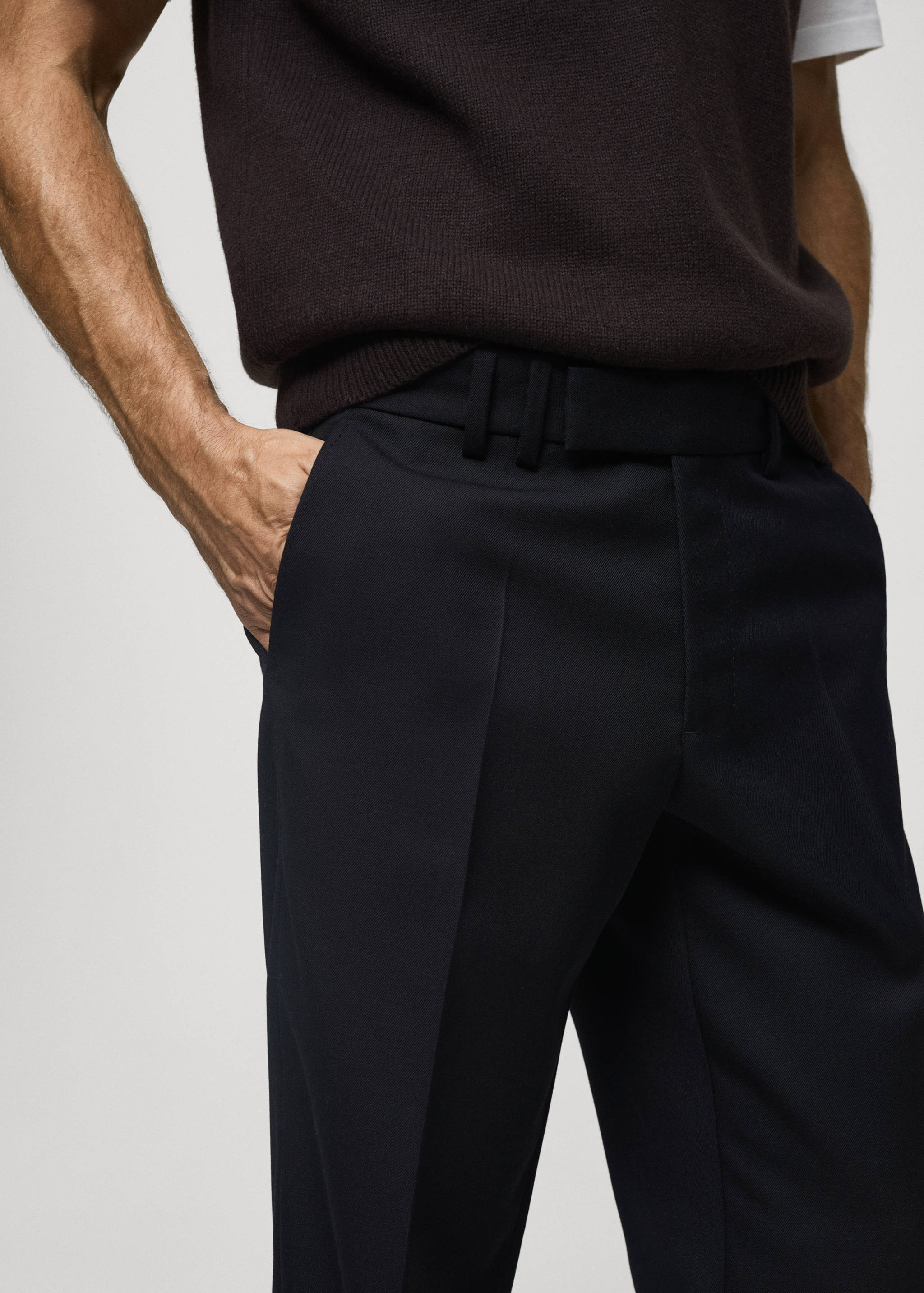 Παντελόνι μαλλί regular fit - Λεπτομέρεια του προϊόντος 1