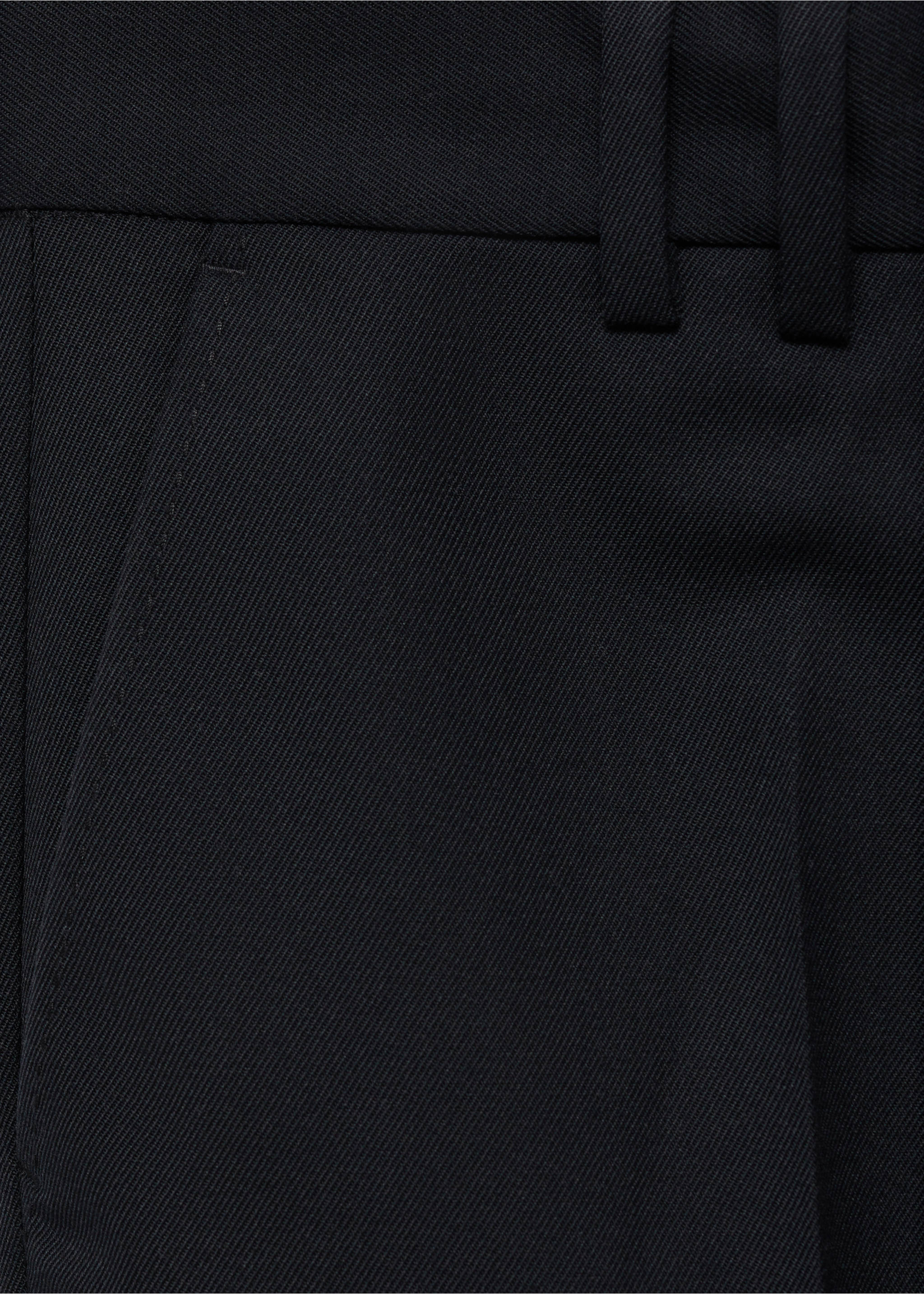 Regular-fit wool trousers - Details of the article 0, Dark Navy. Ref: 77039228-00.