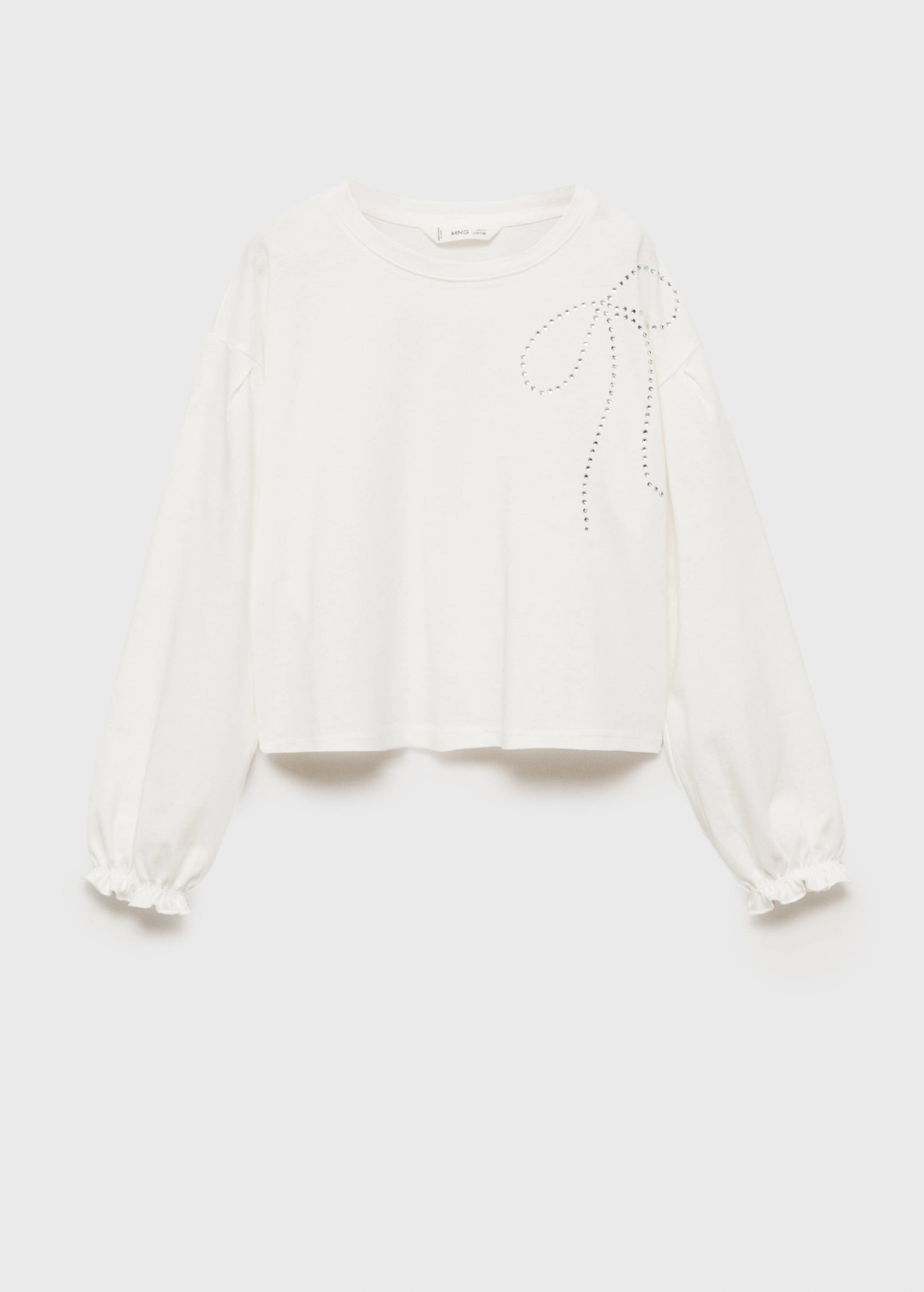Camiseta manga larga detalle strass - Artículo sin modelo