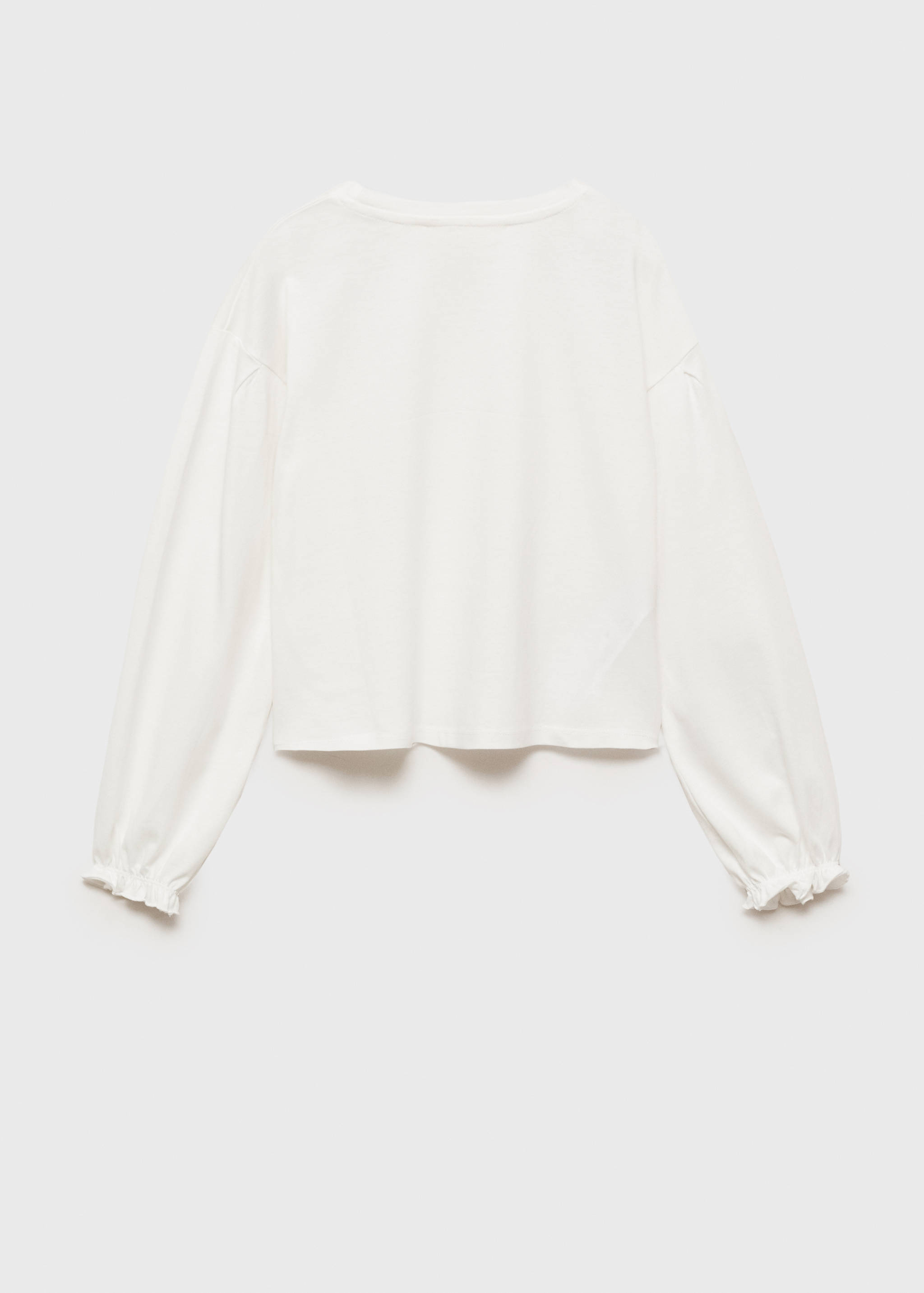 Camiseta manga larga detalle strass - Reverso del artículo