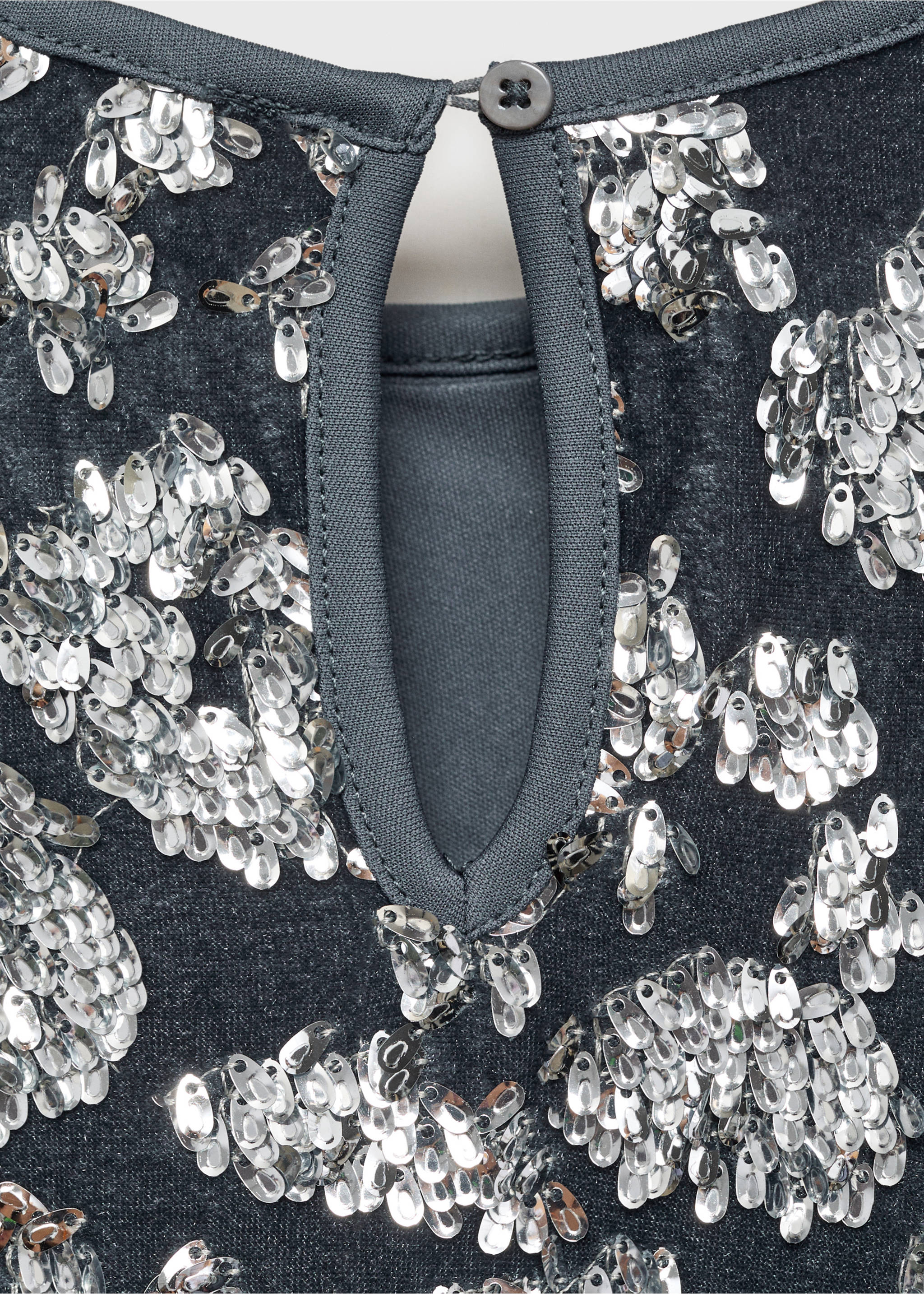 Sequin T-shirt - Details of the article 8, Blue. Ref: 77039232-00.