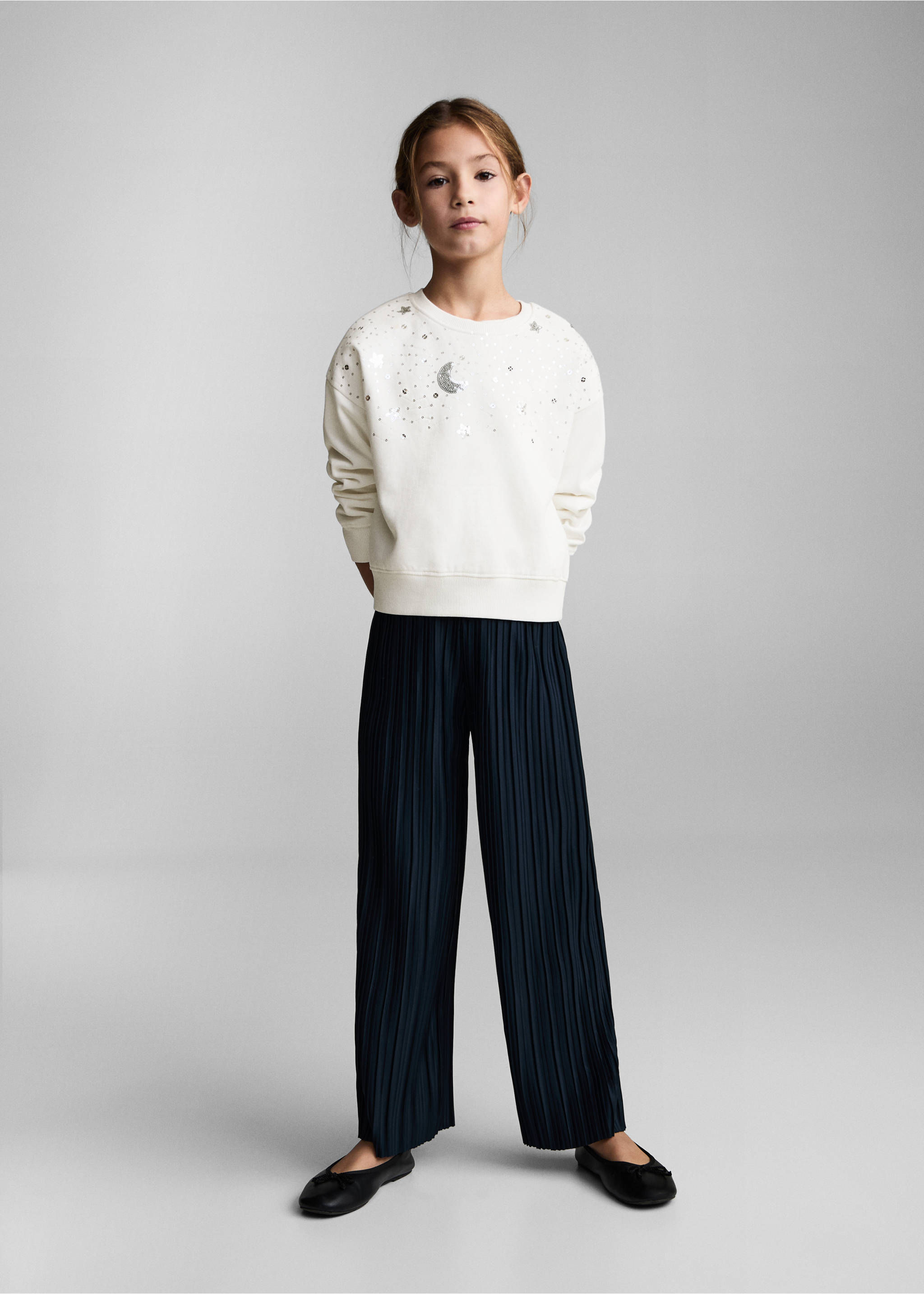 Sequin sweatshirt - General plane, Off White. Ref: 77039237-00.