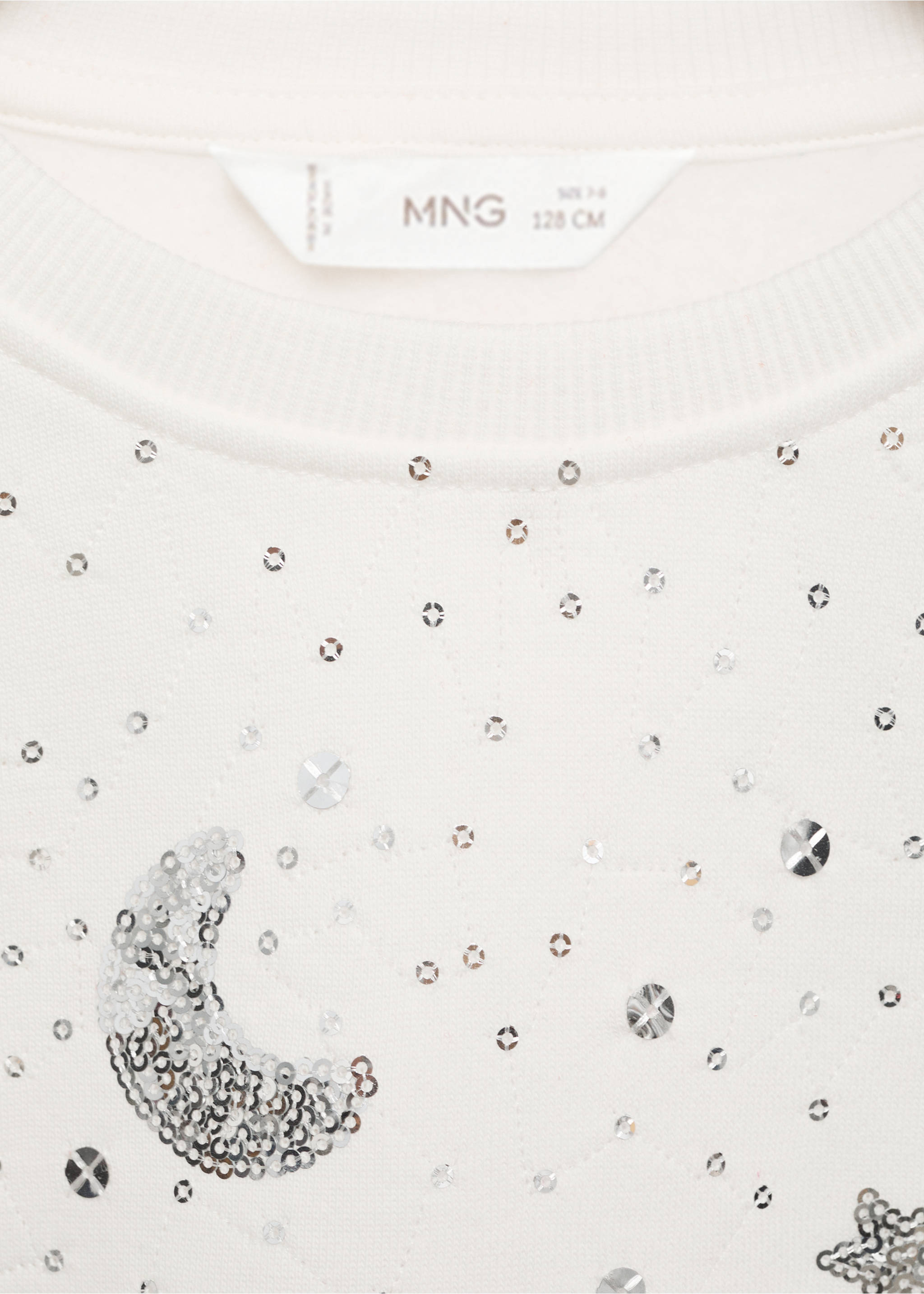 Sequin sweatshirt - Details of the article 8, Off White. Ref: 77039237-00.