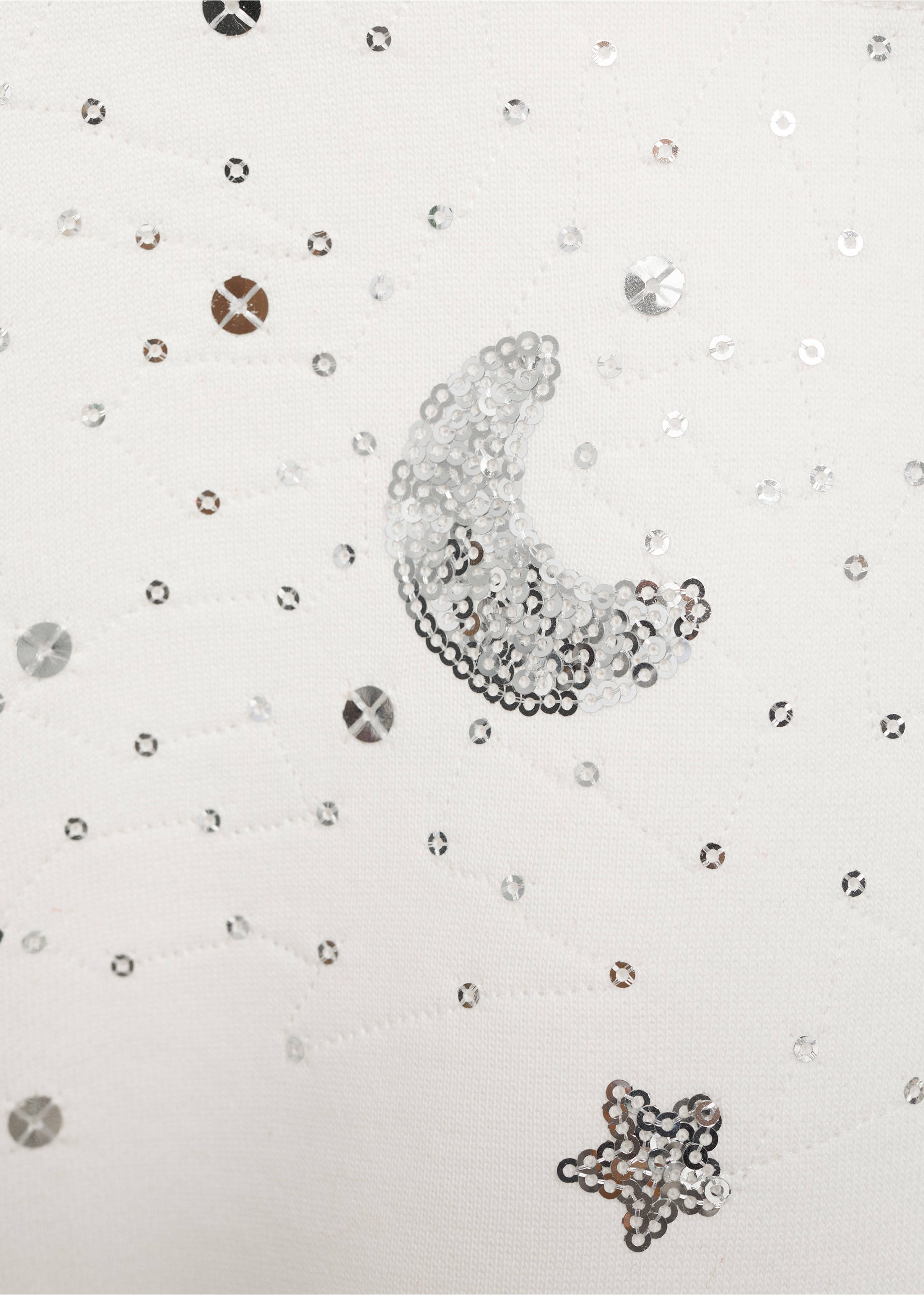 Sequin sweatshirt - Details of the article 0, Off White. Ref: 77039237-00.