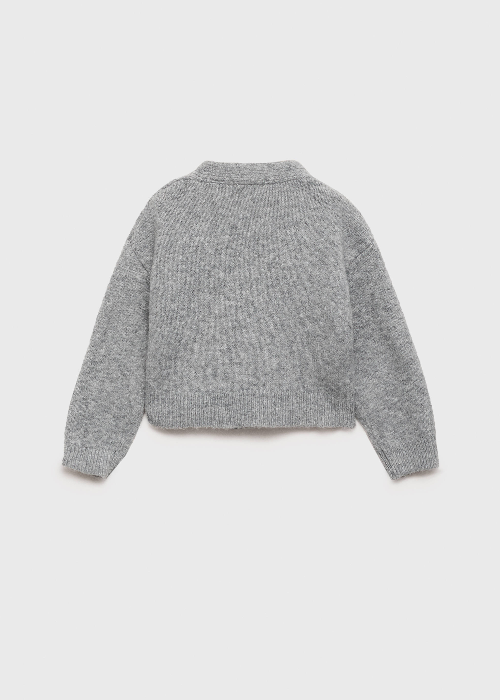 Knitted cardigan with bow - Reverse of the article