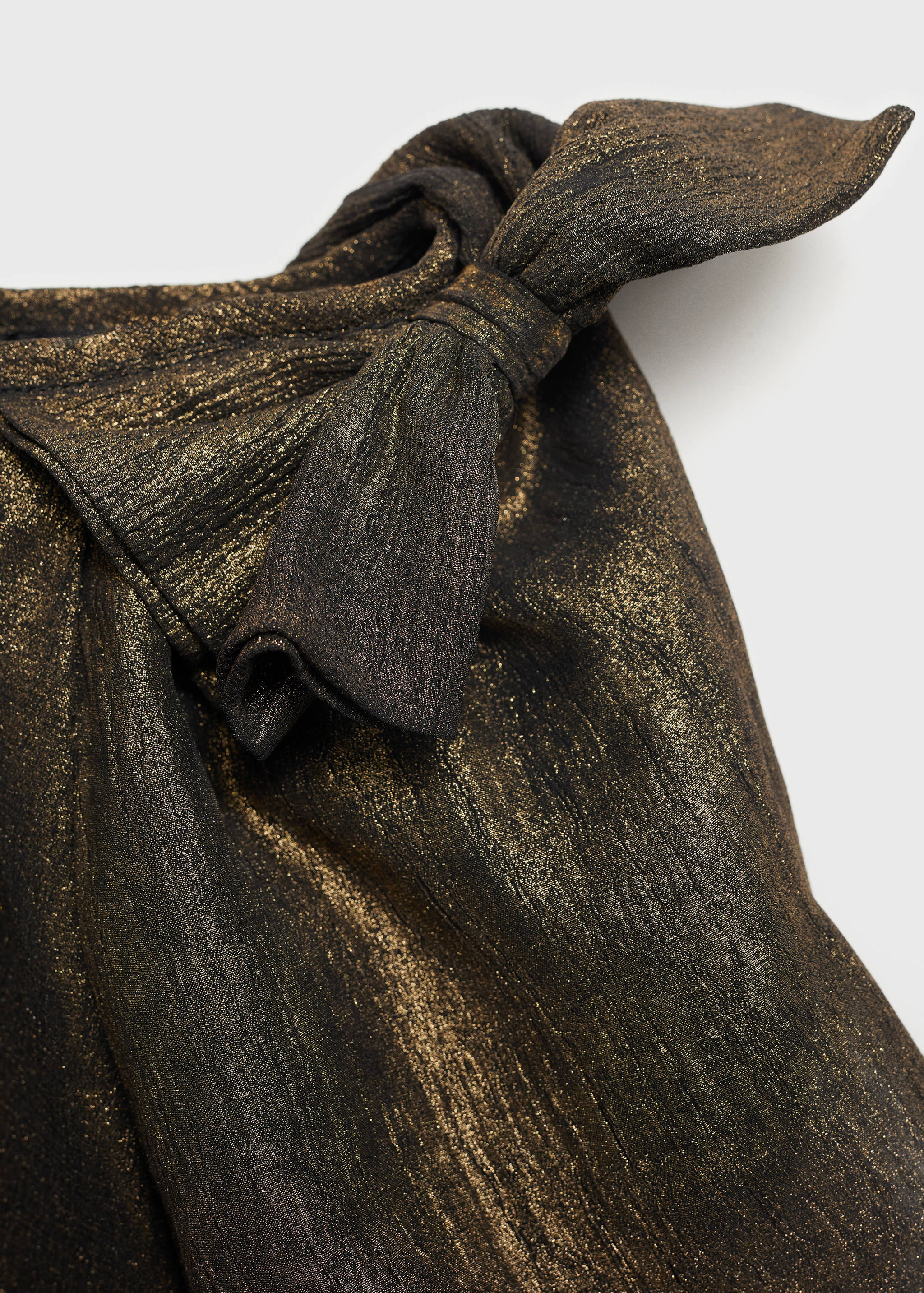 Metallisierte Bluse mit Schleife - Detail des Artikels 8