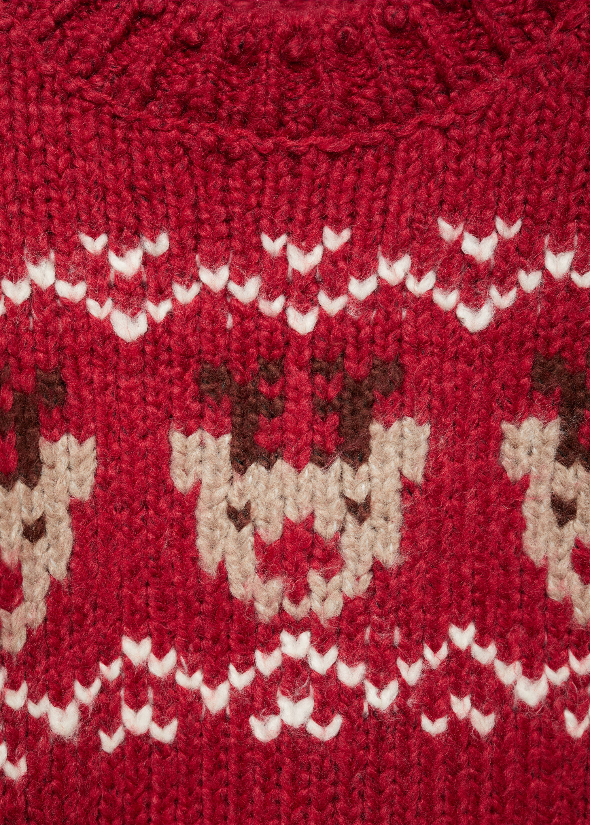 Pull-over Noël jacquard - Détail de l'article 8, Rouge. Ref: 77039240-00.