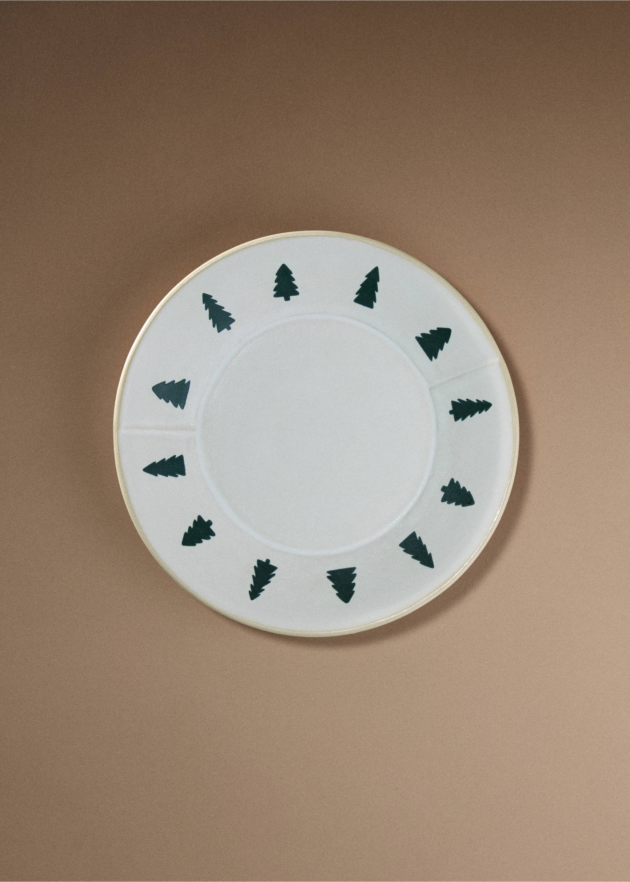 Tree design dessert plate - General plane, Off White. Ref: 77039244-00.