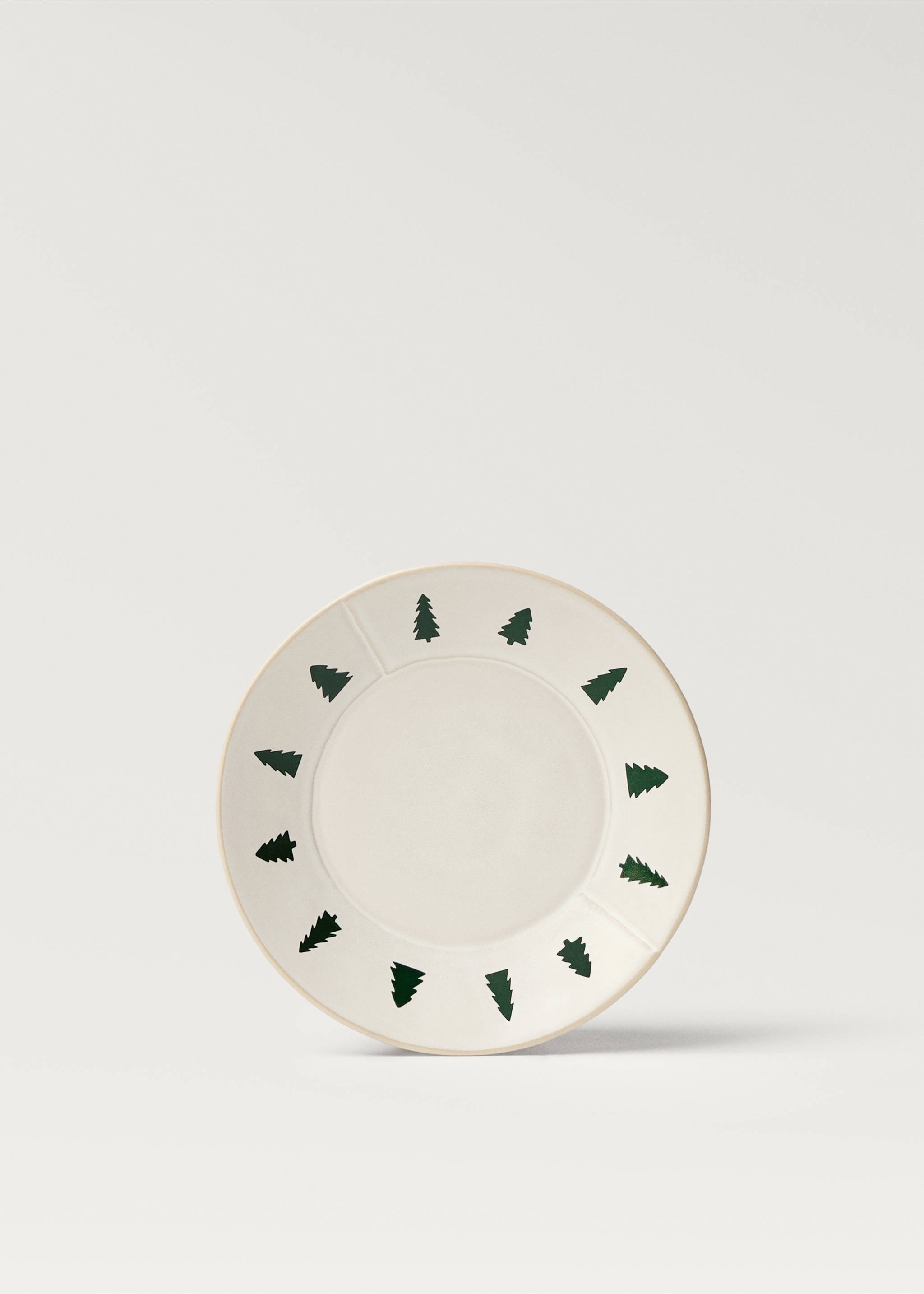 Tree design dessert plate - Article without model, Off White. Ref: 77039244-00.