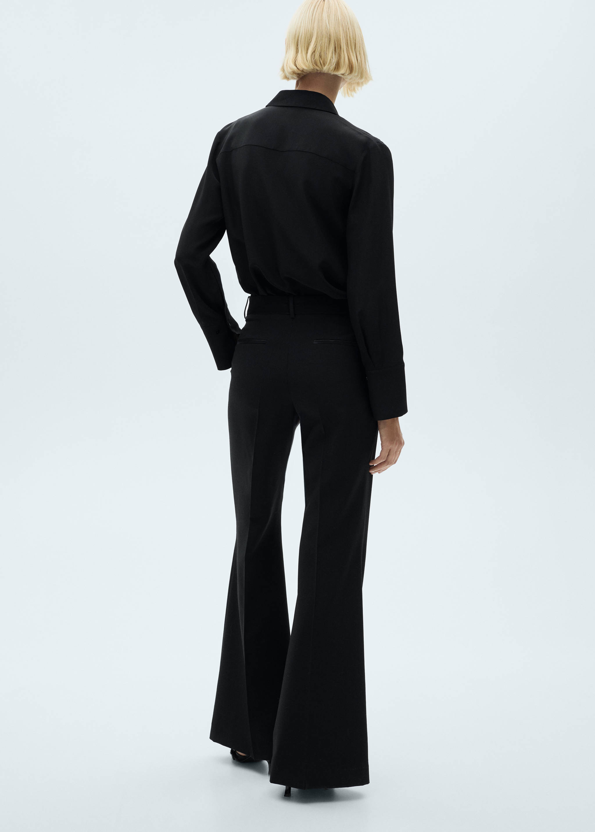 Pantalons vestit detalls setinats - Revers de l'article