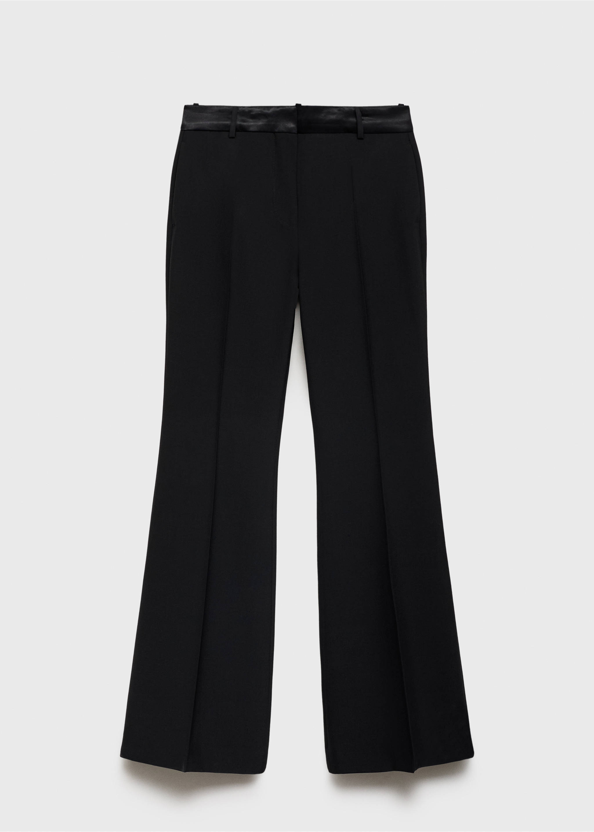 Suit trousers with satin details - Article without model, Black. Ref: 77039246-00.