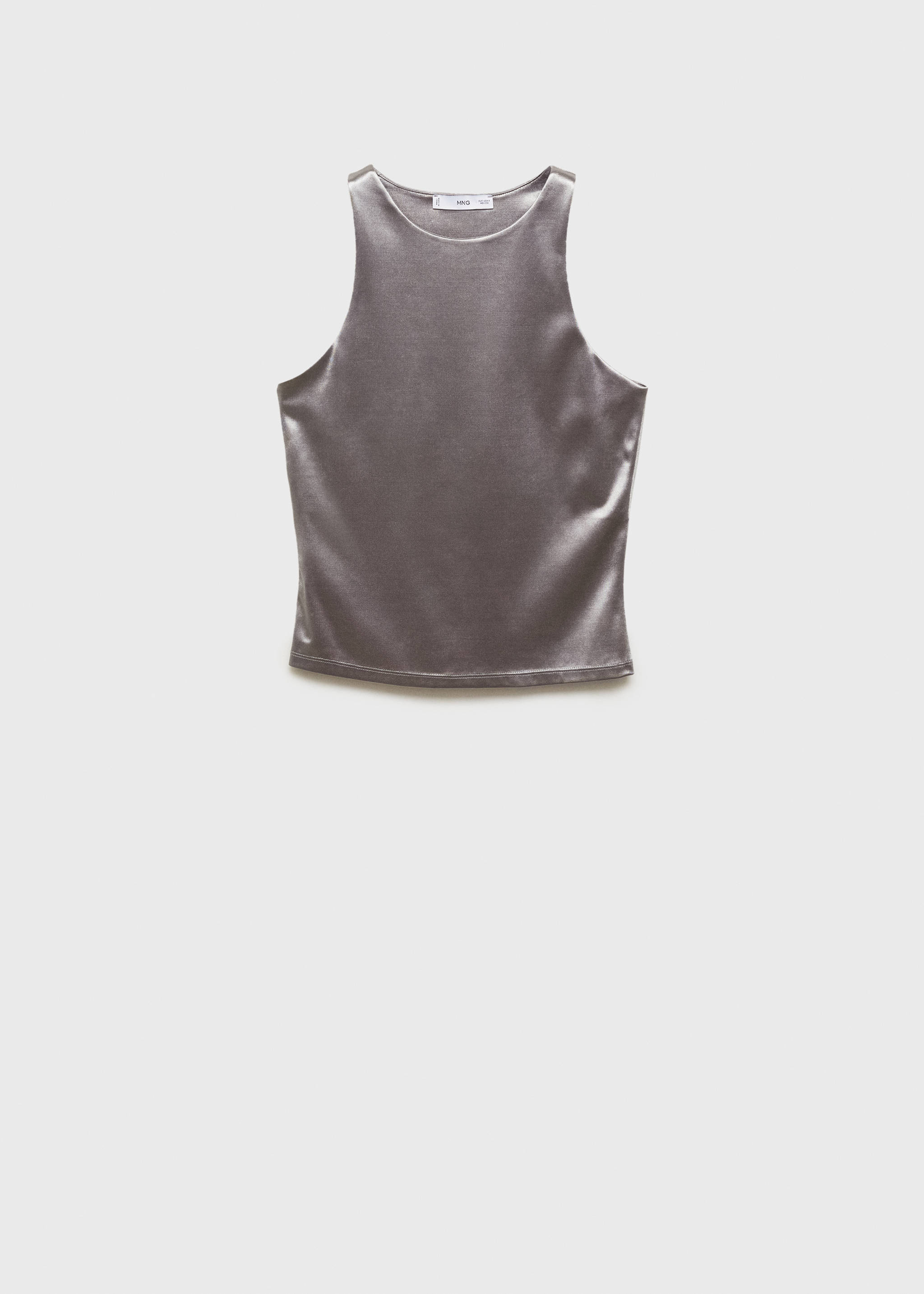 Top satynowy w metalicznym kolorze - Artykuł bez modela/modelki