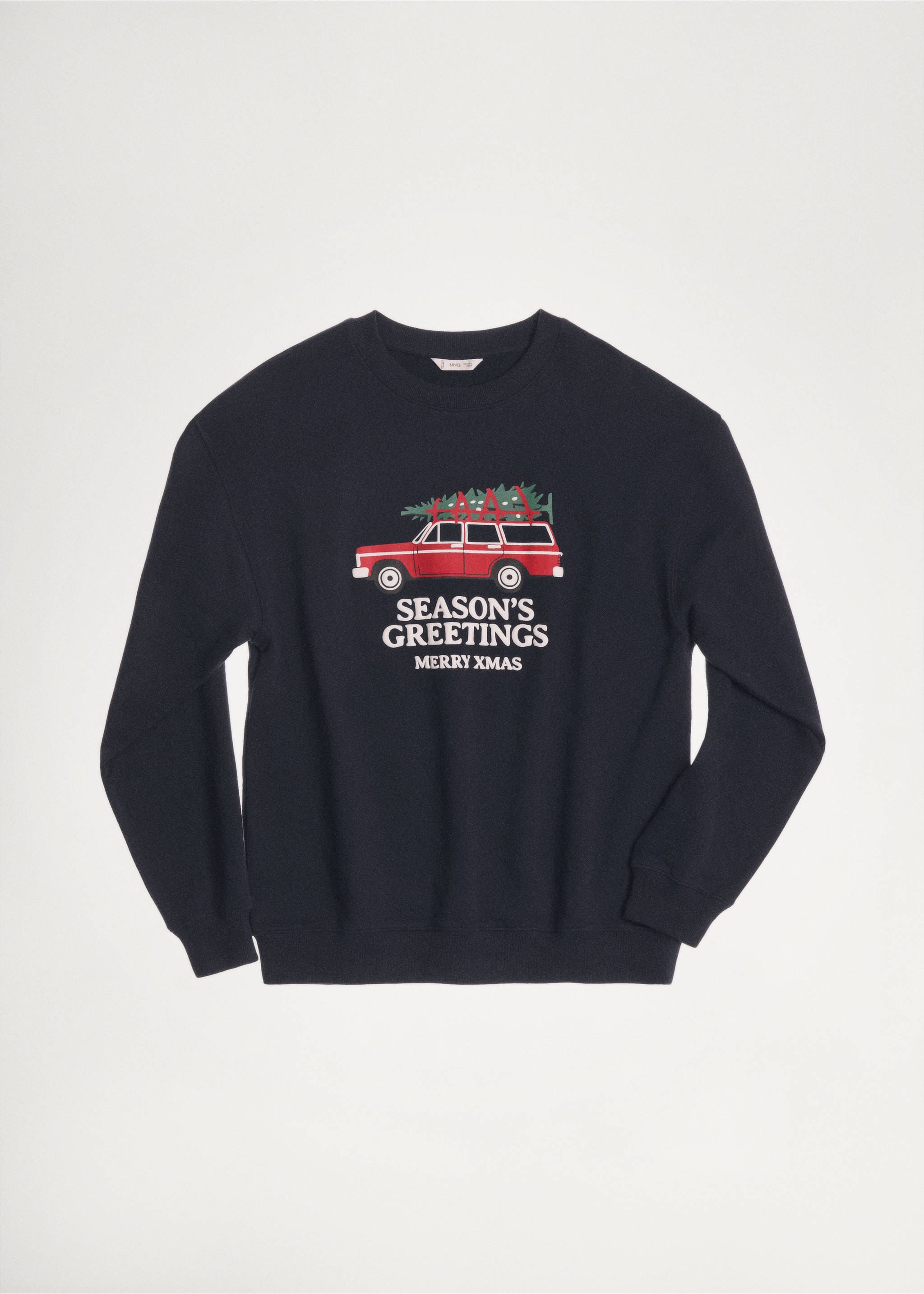 Sweat-shirt imprimé Noël - Détail de l'article 9, Bleu marine foncé. Ref: 77039407-00.