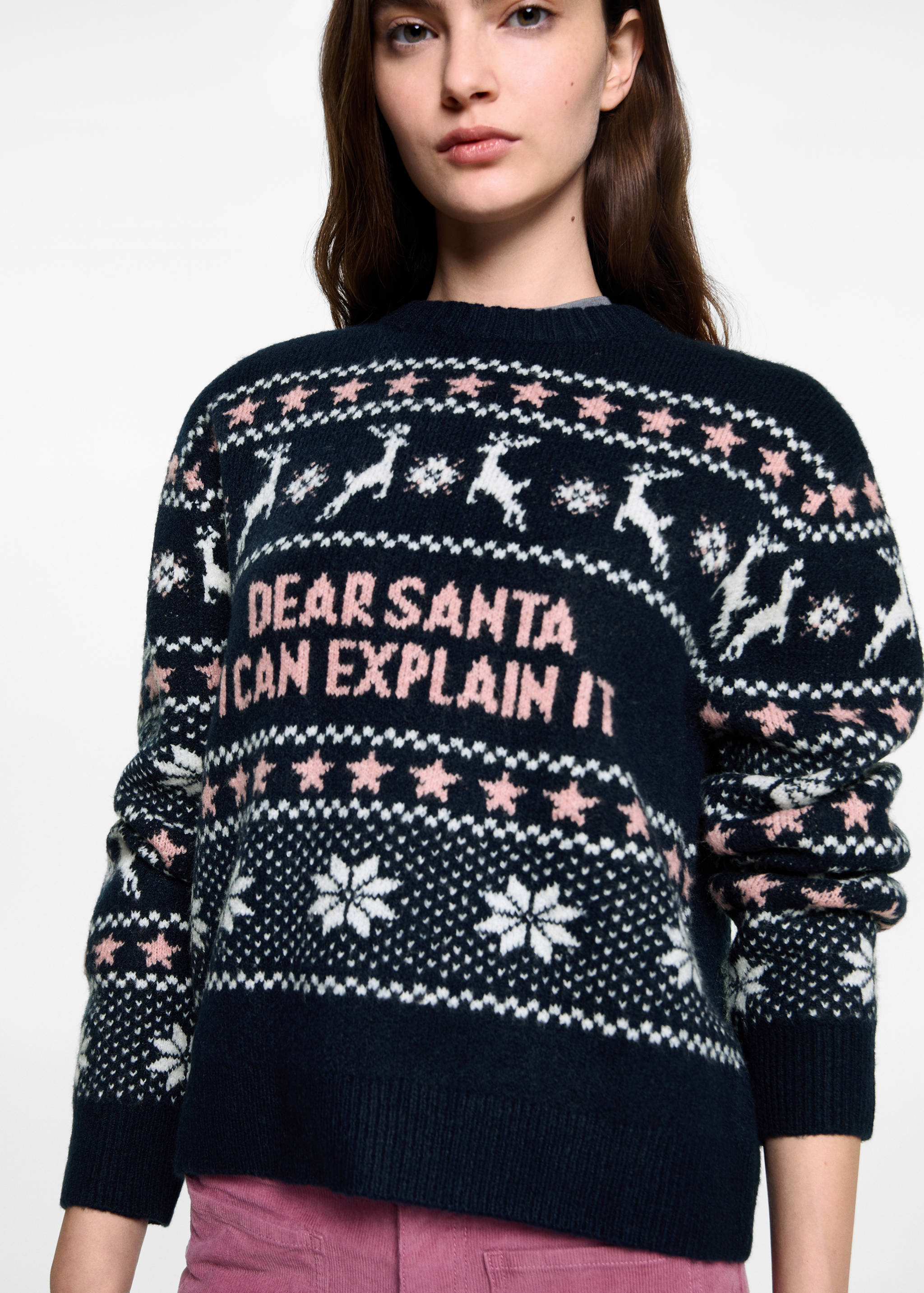 Jersey jacquard navideño - Plano medio