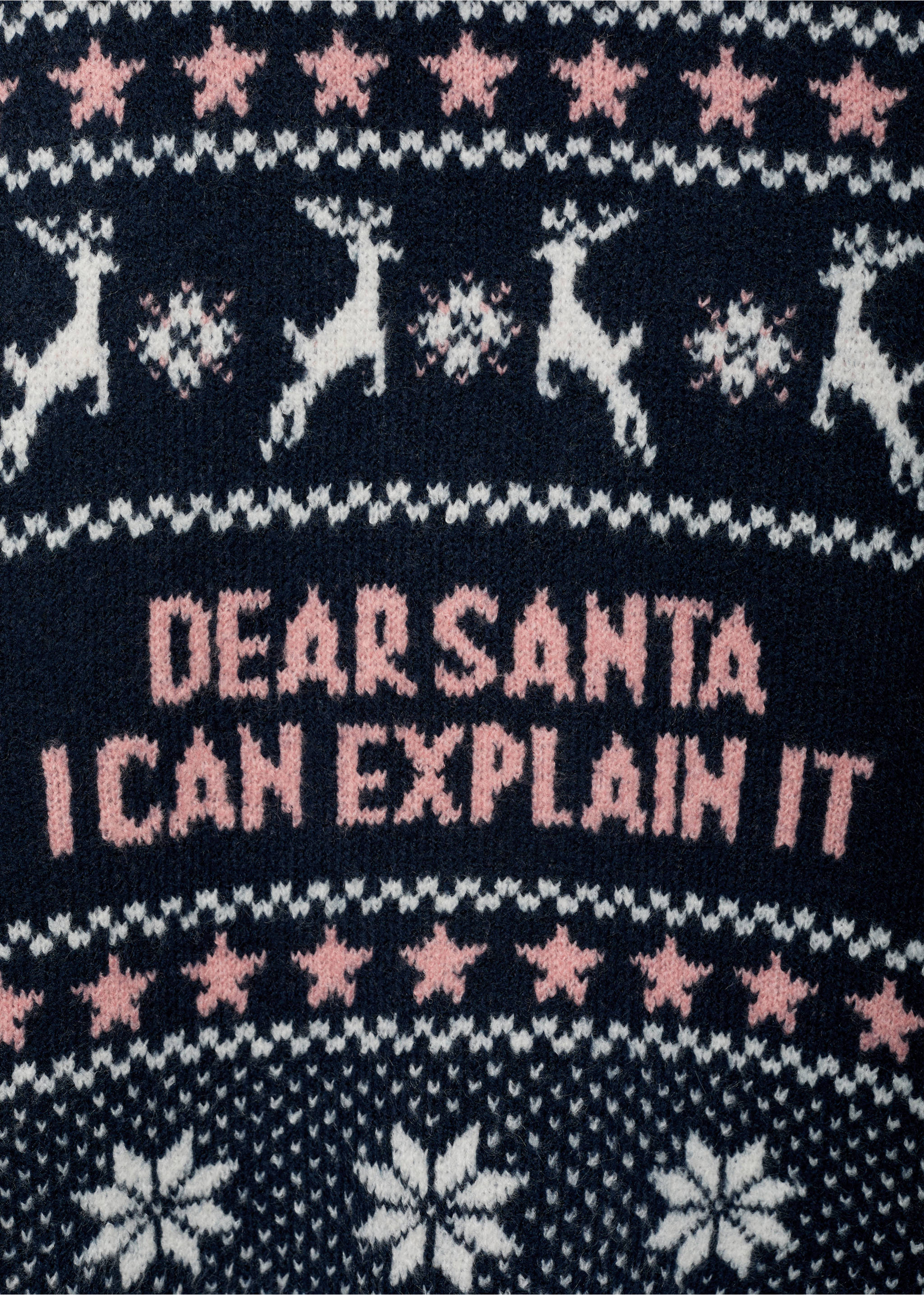 Christmas jacquard sweater - Details of the article 0, Dark Navy. Ref: 77039805-00.