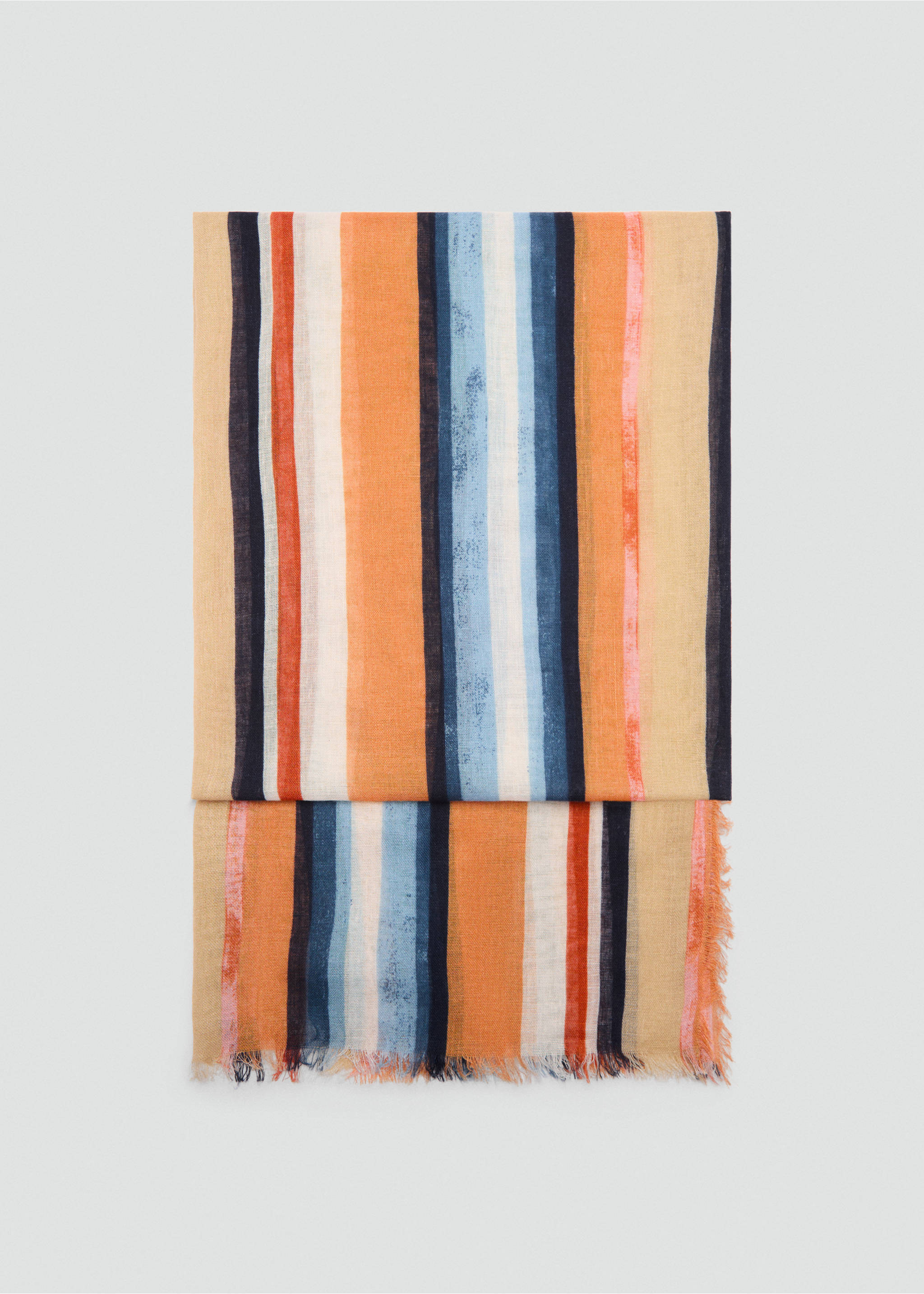 Printed scarf - Article without model, Ecru. Ref: 77040232-00.