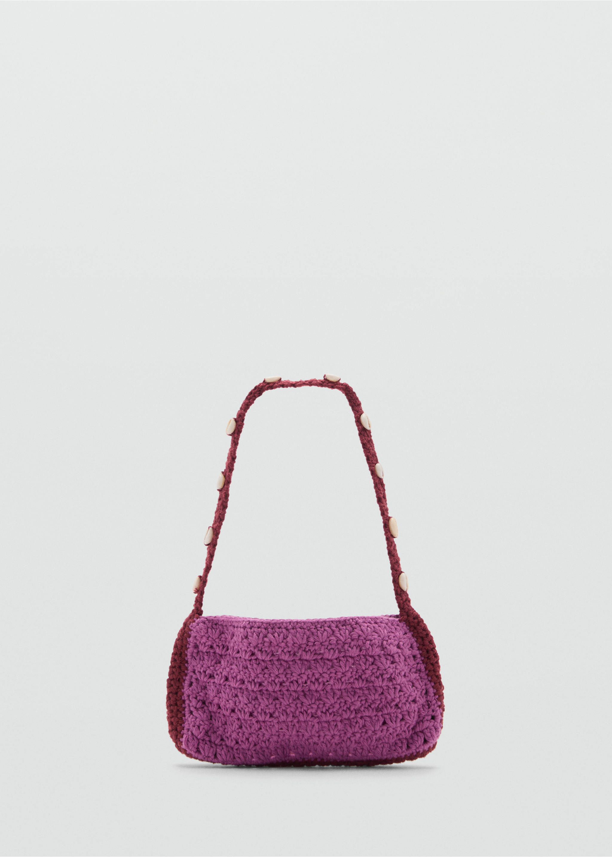 Crochet handbag - Article without model, Purple. Ref: 77040238-00.