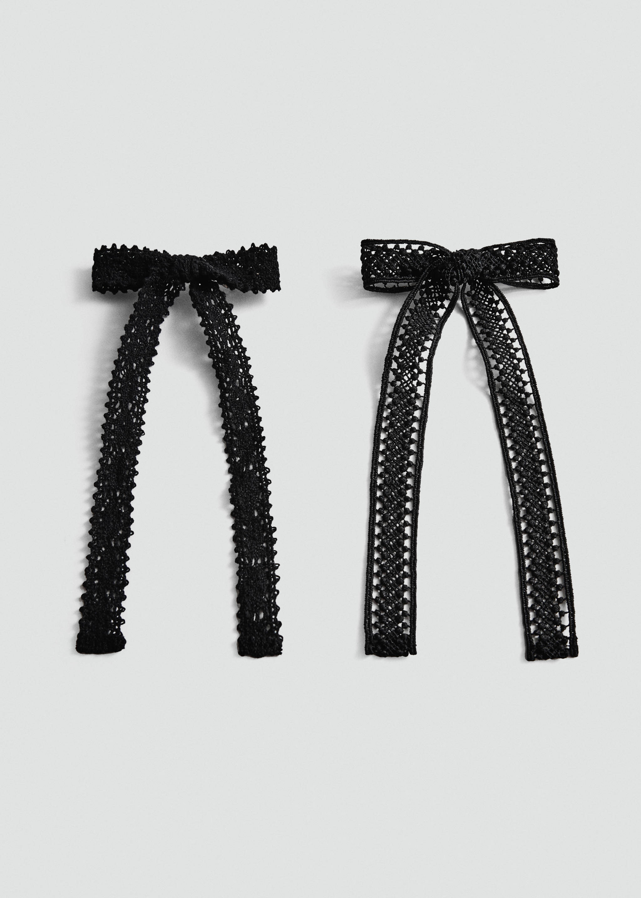 2er-Pack Schleifenspangen im Häkel-Style - Artikel ohne Model