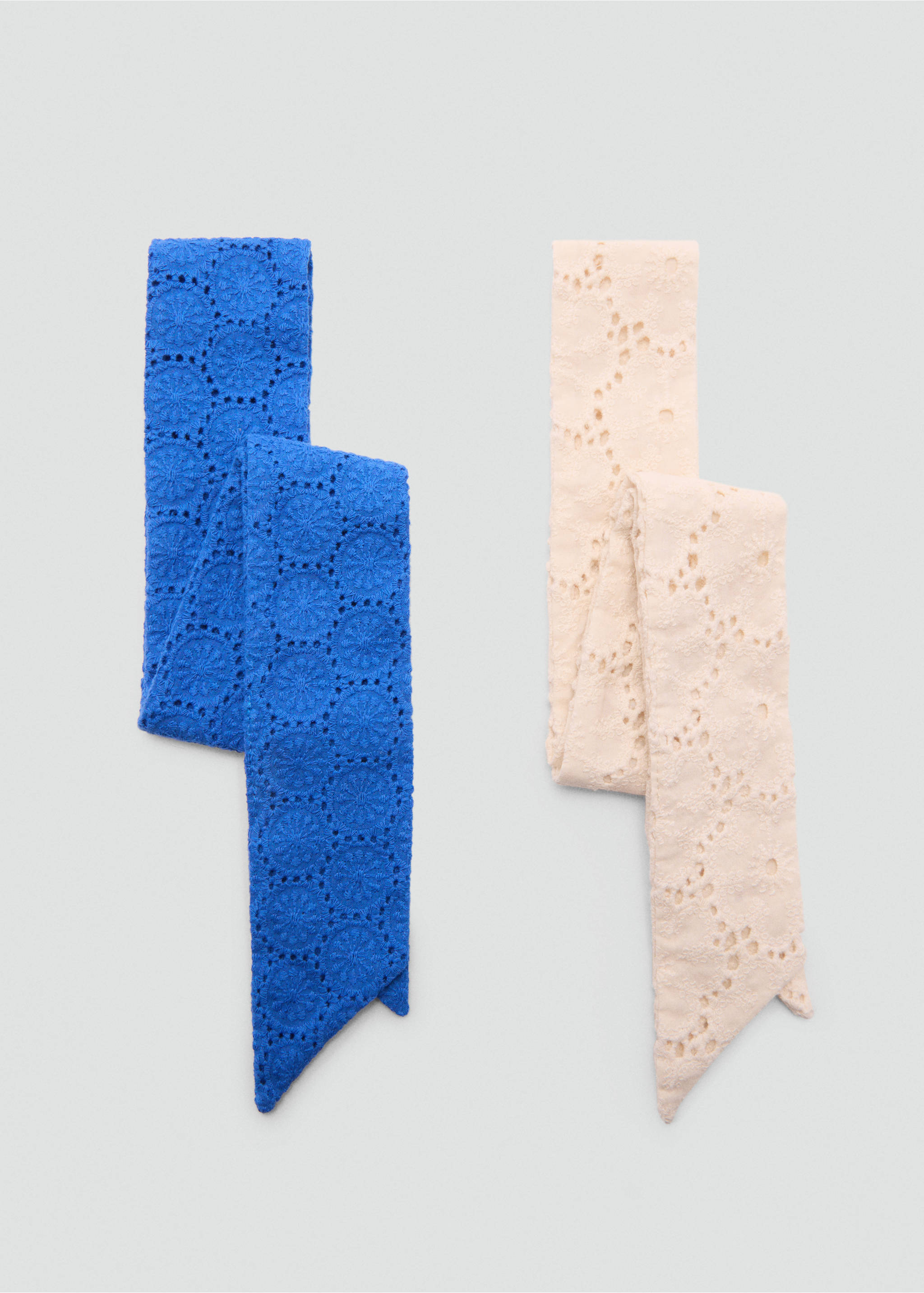 Pack 2 foulard ricamati - Articolo senza modello, Blu. Ref: 77040252-00.
