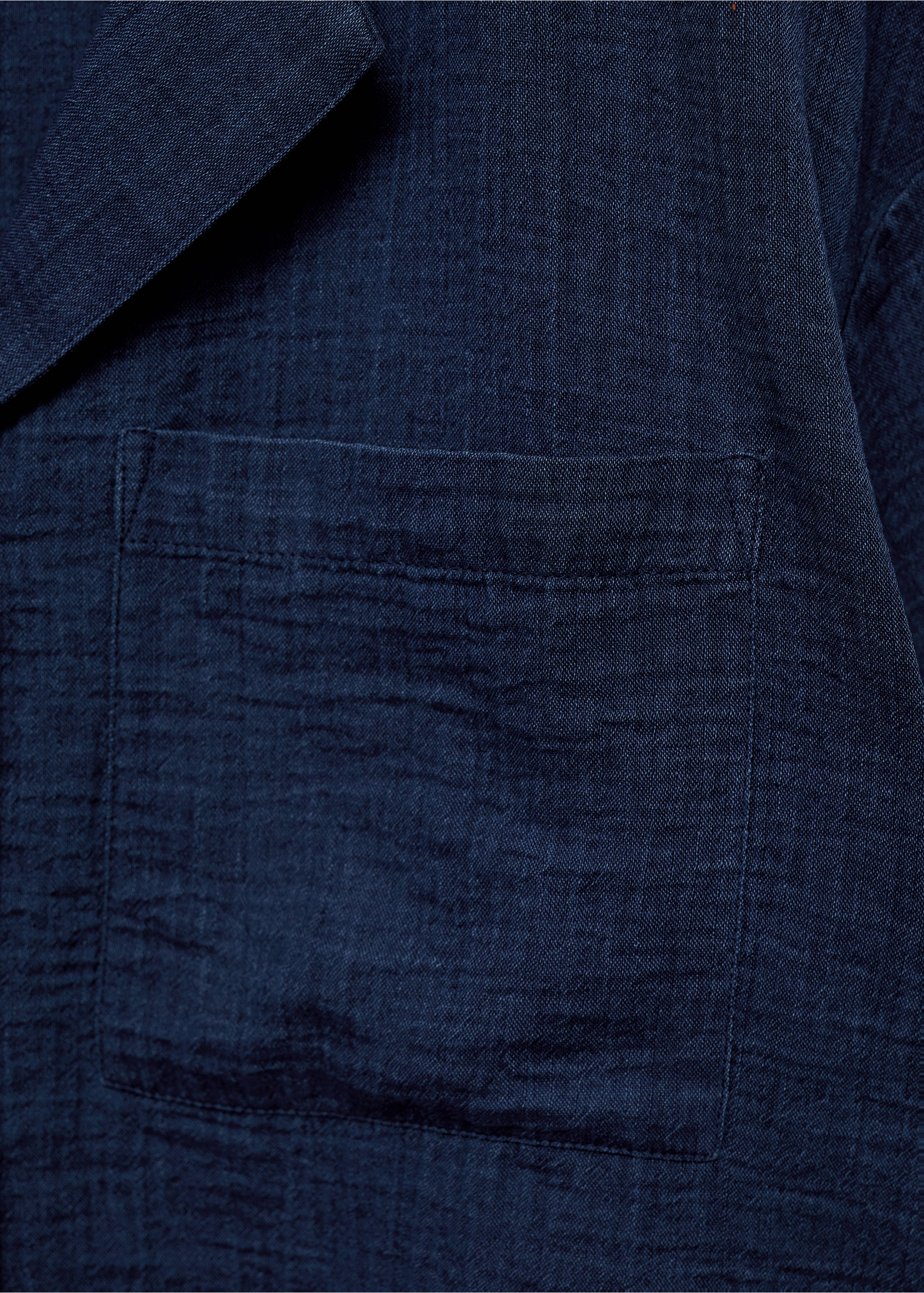 Short sleeved cotton shirt - Details of the article 0, Night Blue. Ref: 77040254-00.