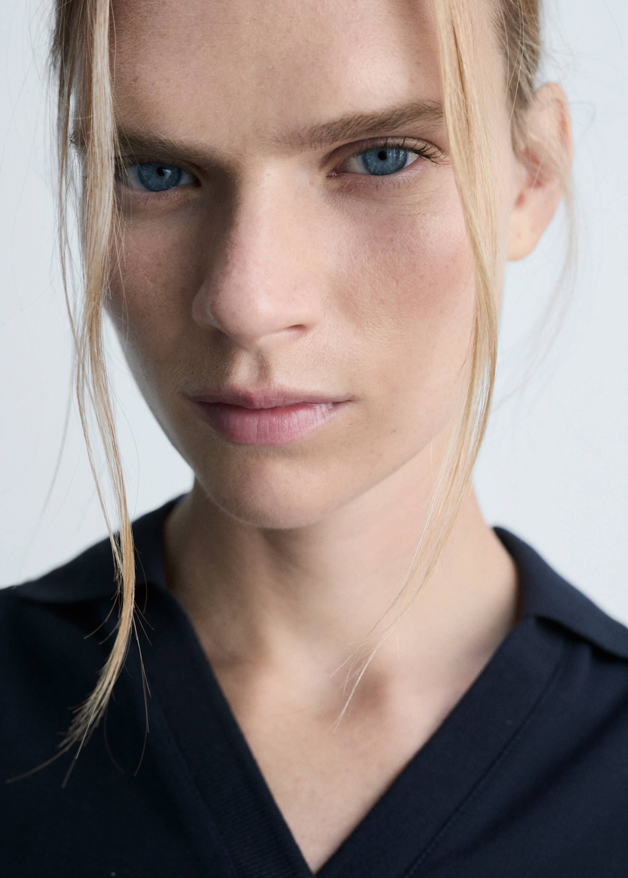 Polo crop coton - Plan moyen