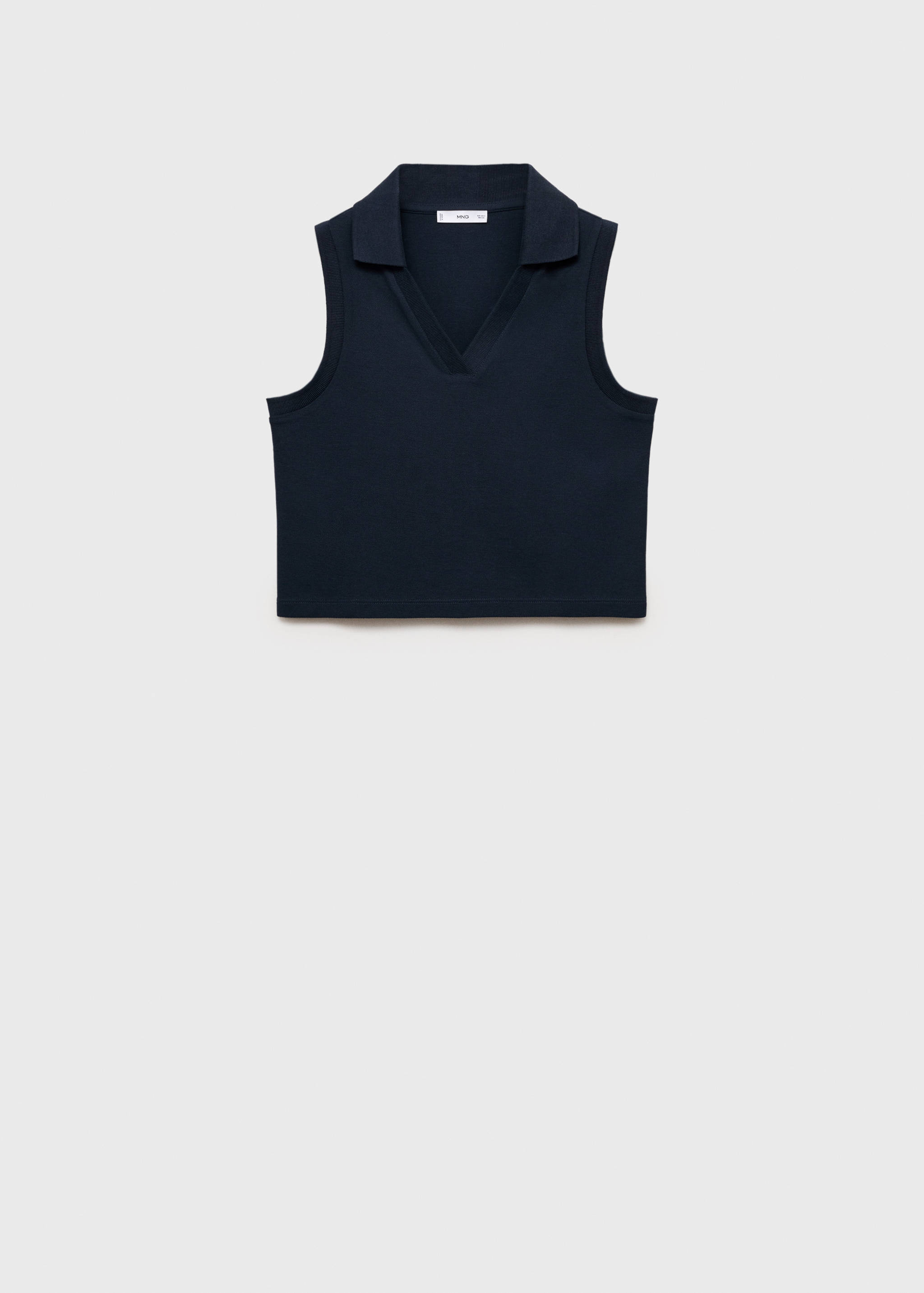 Polo crop coton - Article sans modèle