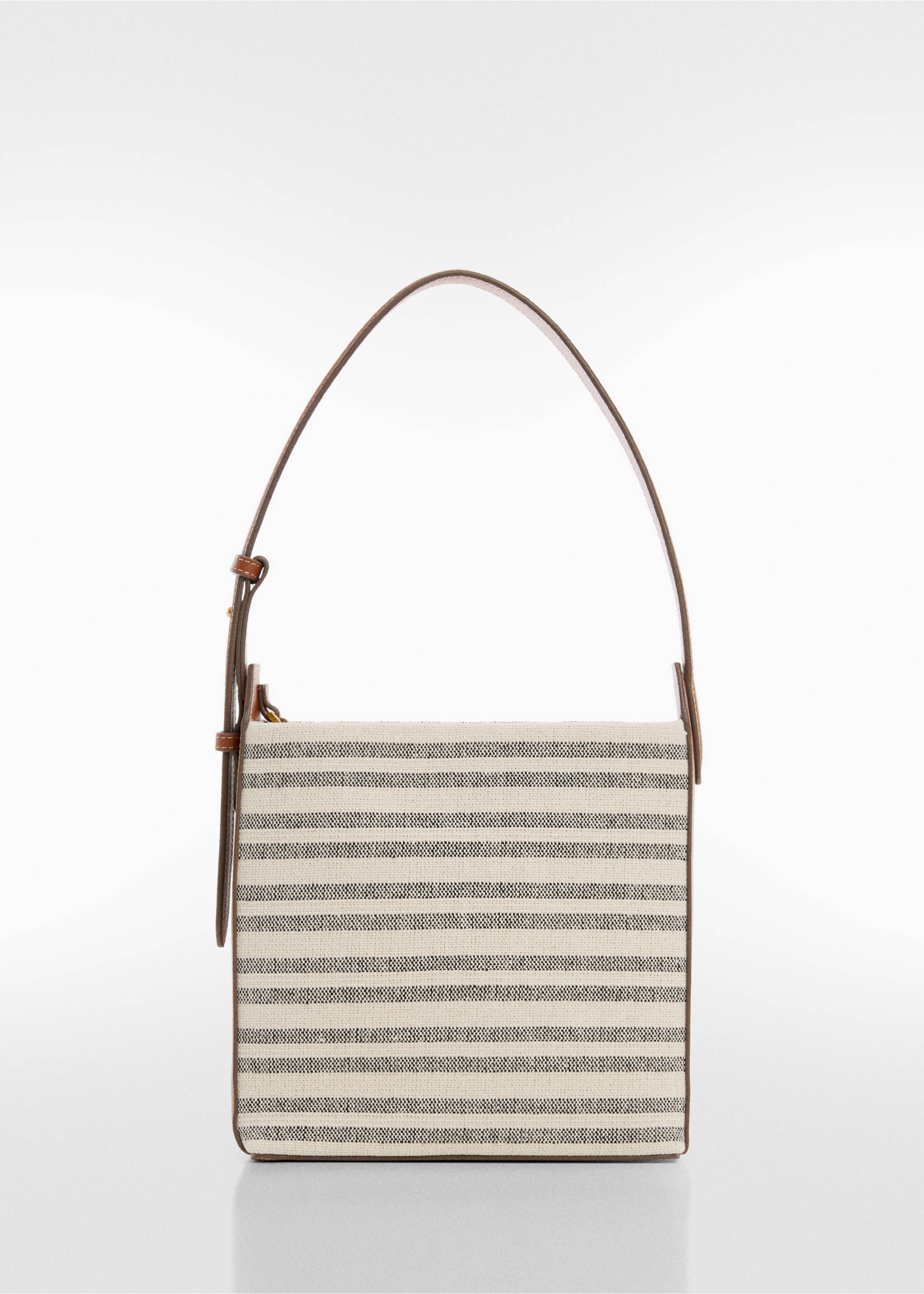 Gemusterte Shopper-Bag - Artikel ohne Model, Mittelbraun. Ref: 77040262-00.