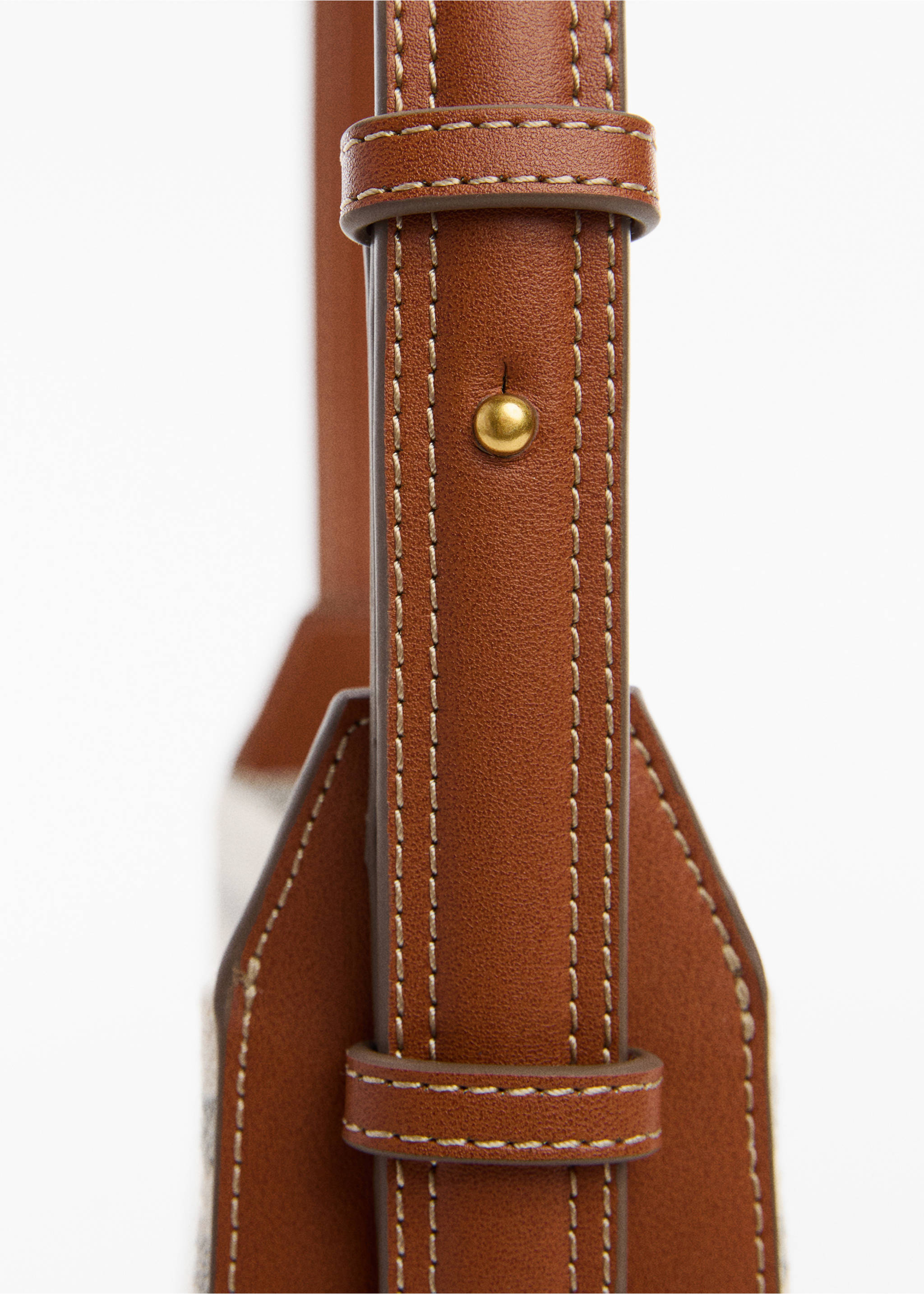 Gemusterte Shopper-Bag - Detail des Artikels 1, Mittelbraun. Ref: 77040262-00.