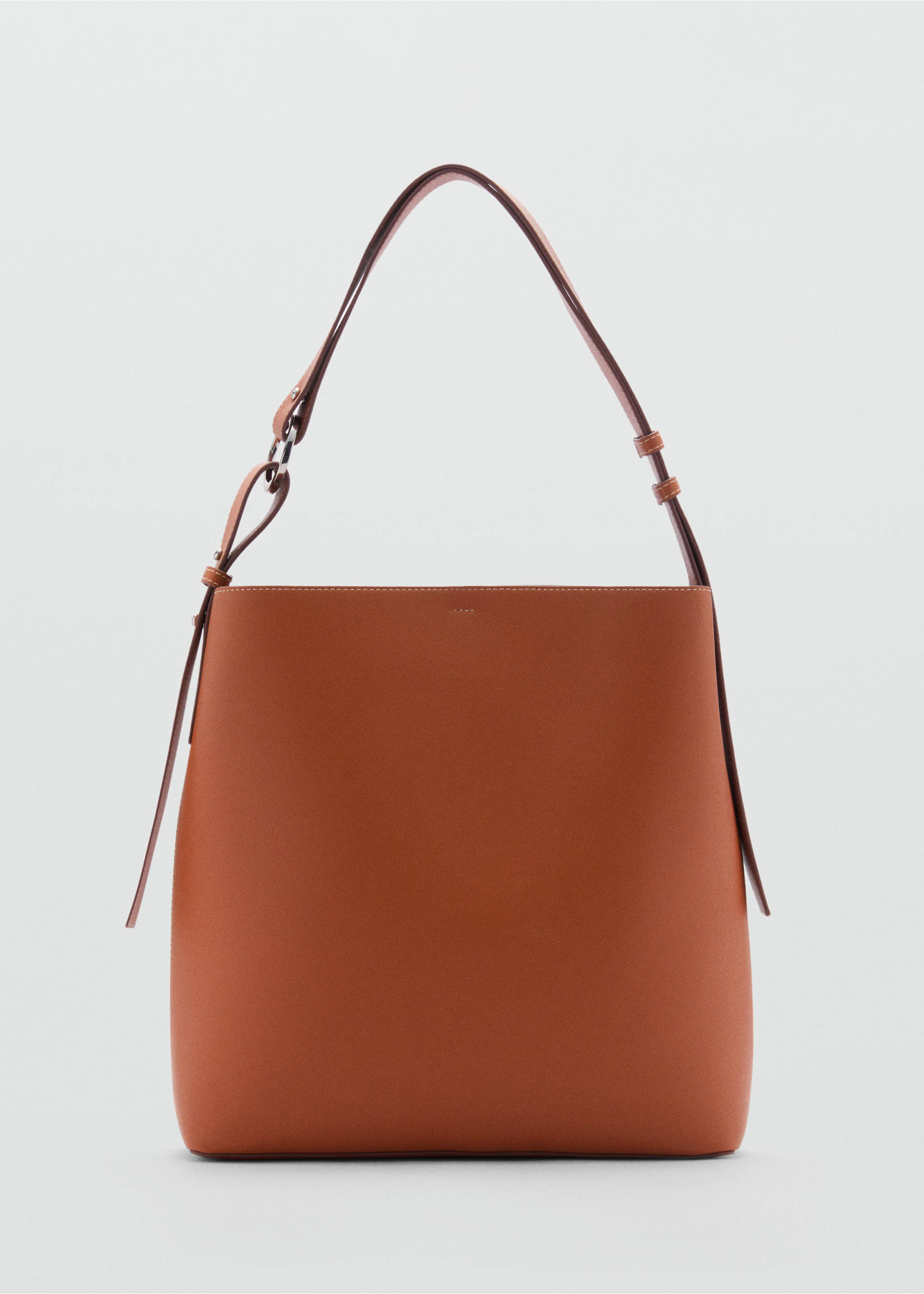 Shopper-Bag mit kurzem Henkel - Artikel ohne Model, Mittelbraun. Ref: 77040263-00.