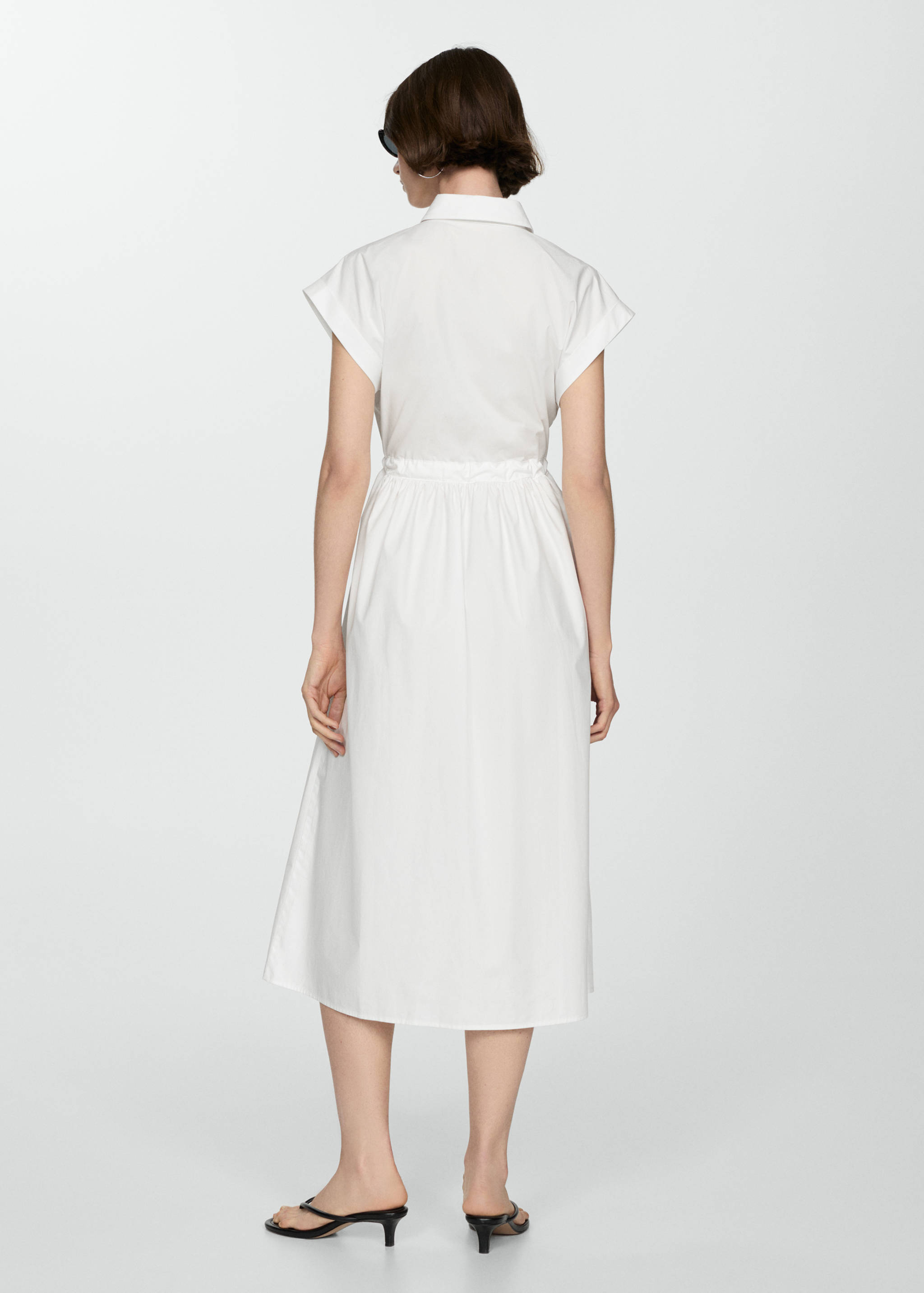 Shirt dress with gathered waist - Reverse of the article