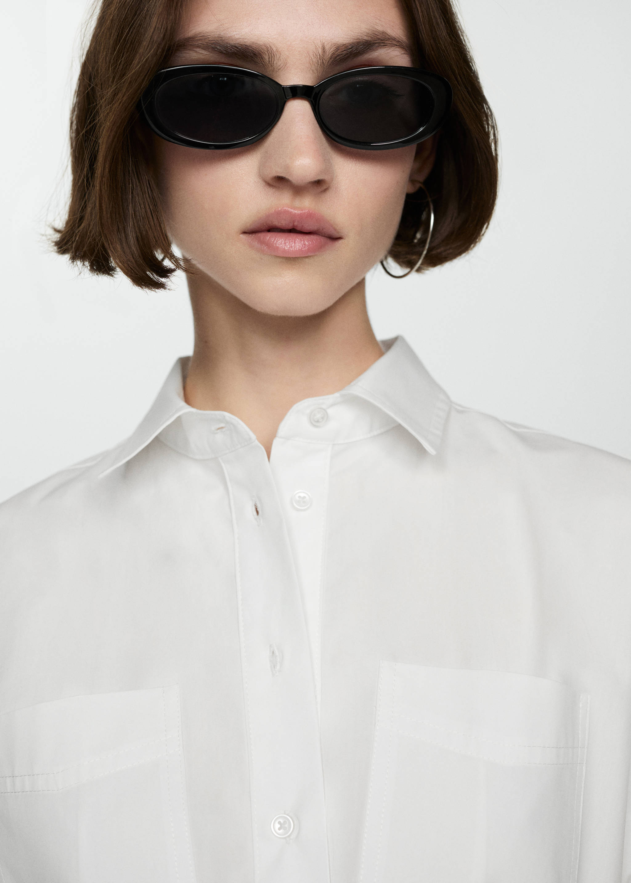 Shirt dress with gathered waist - Details of the article 1