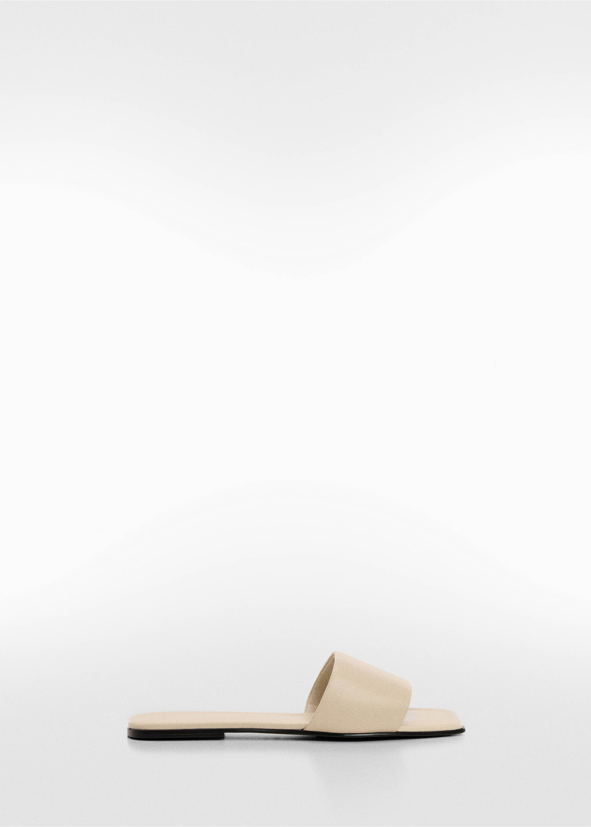 Leren sandaal met bandje - Artikel zonder model, Ecru. Ref: 77040284-00.