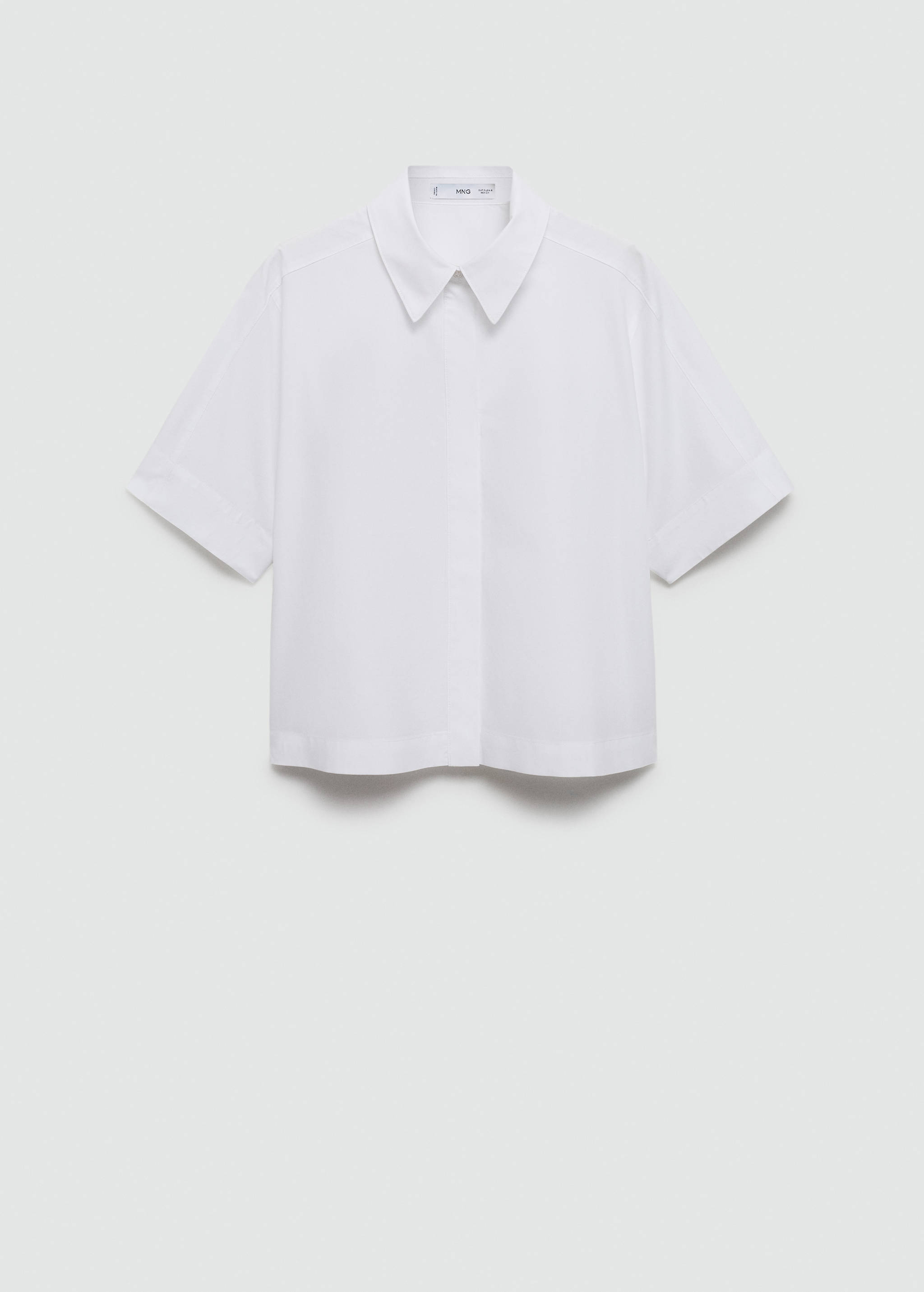 Katoenen blouse met korte mouwen - Artikel zonder model