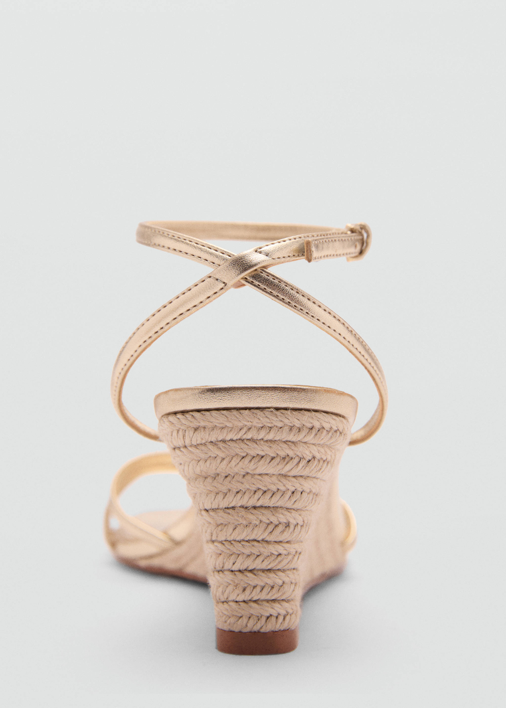 Metallic wedge sandals with straps - Details of the article 1