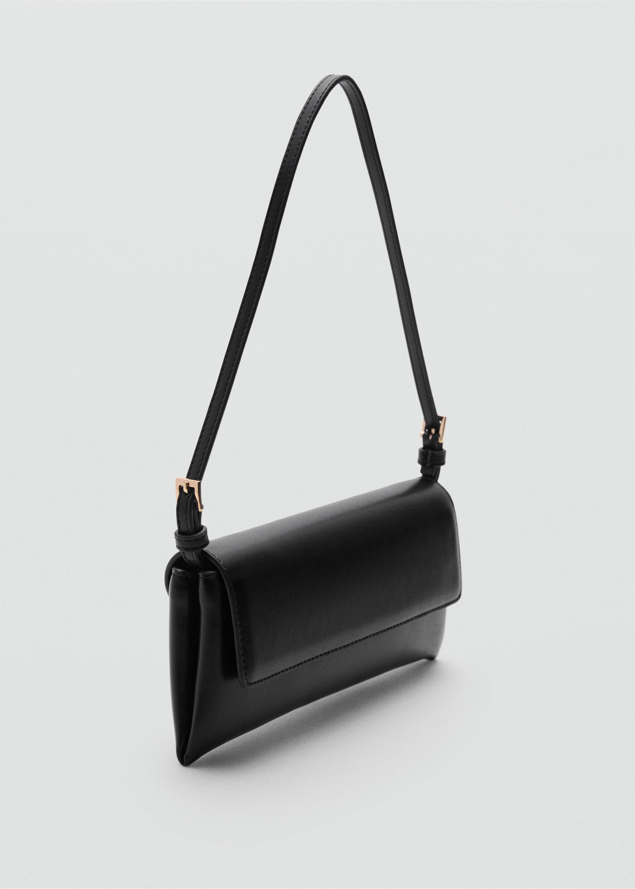 Shoulder bag with strap - Medium plane, Black. Ref: 77040330-00.