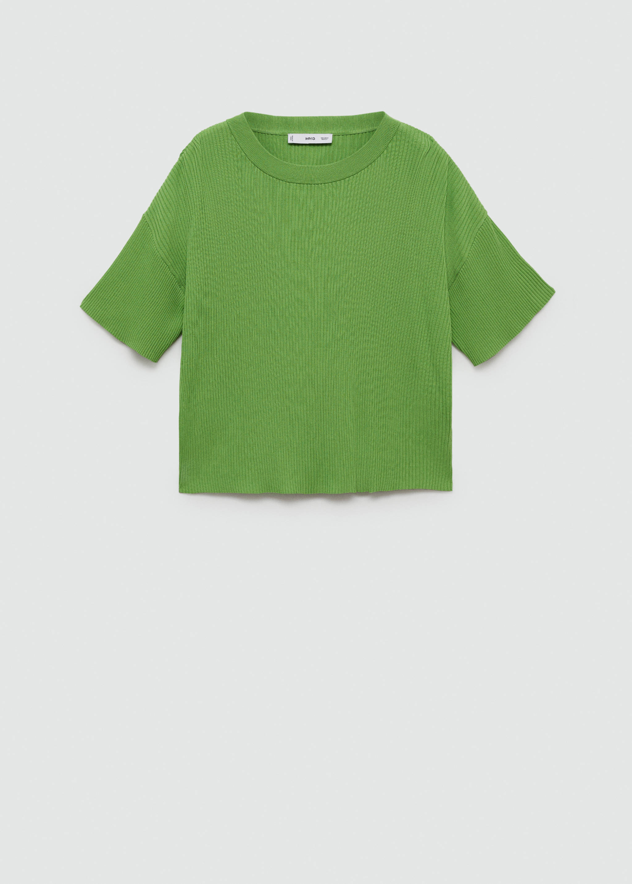 Geribd gebreid T-shirt - Artikel zonder model