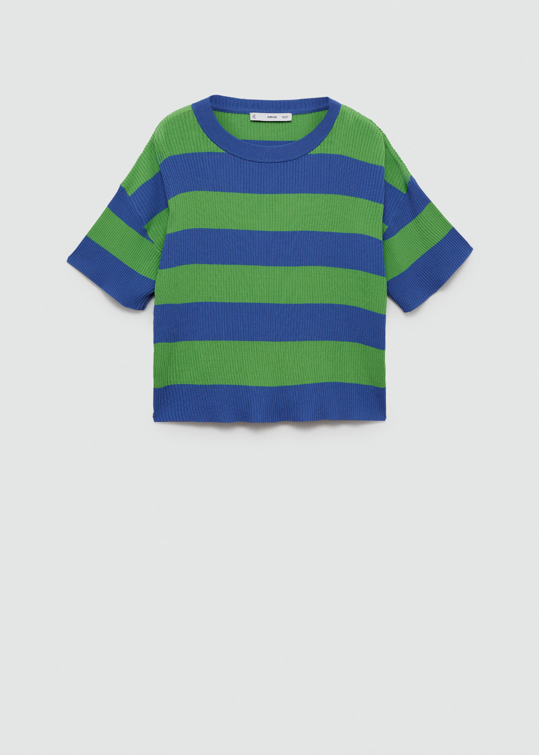 Geribd gebreid T-shirt - Artikel zonder model