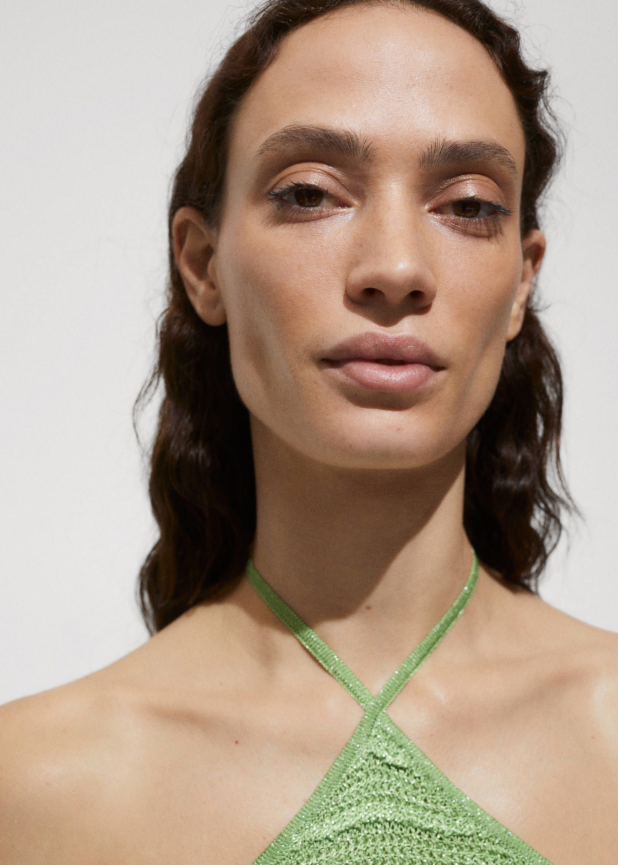 Halter nyakú kötött lurex top - A termék adatai 1