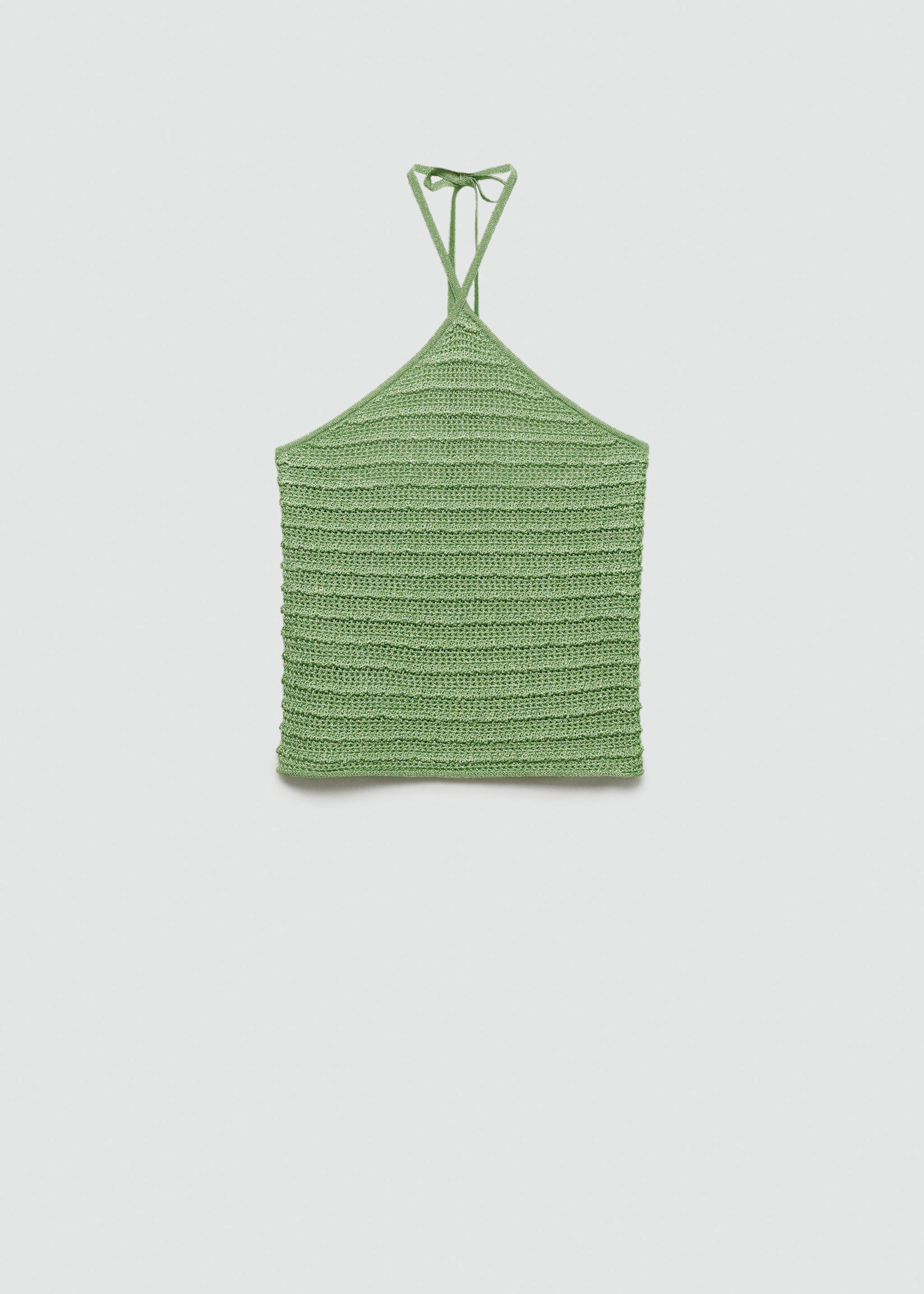 Halter nyakú kötött lurex top - Termék modell nélkül