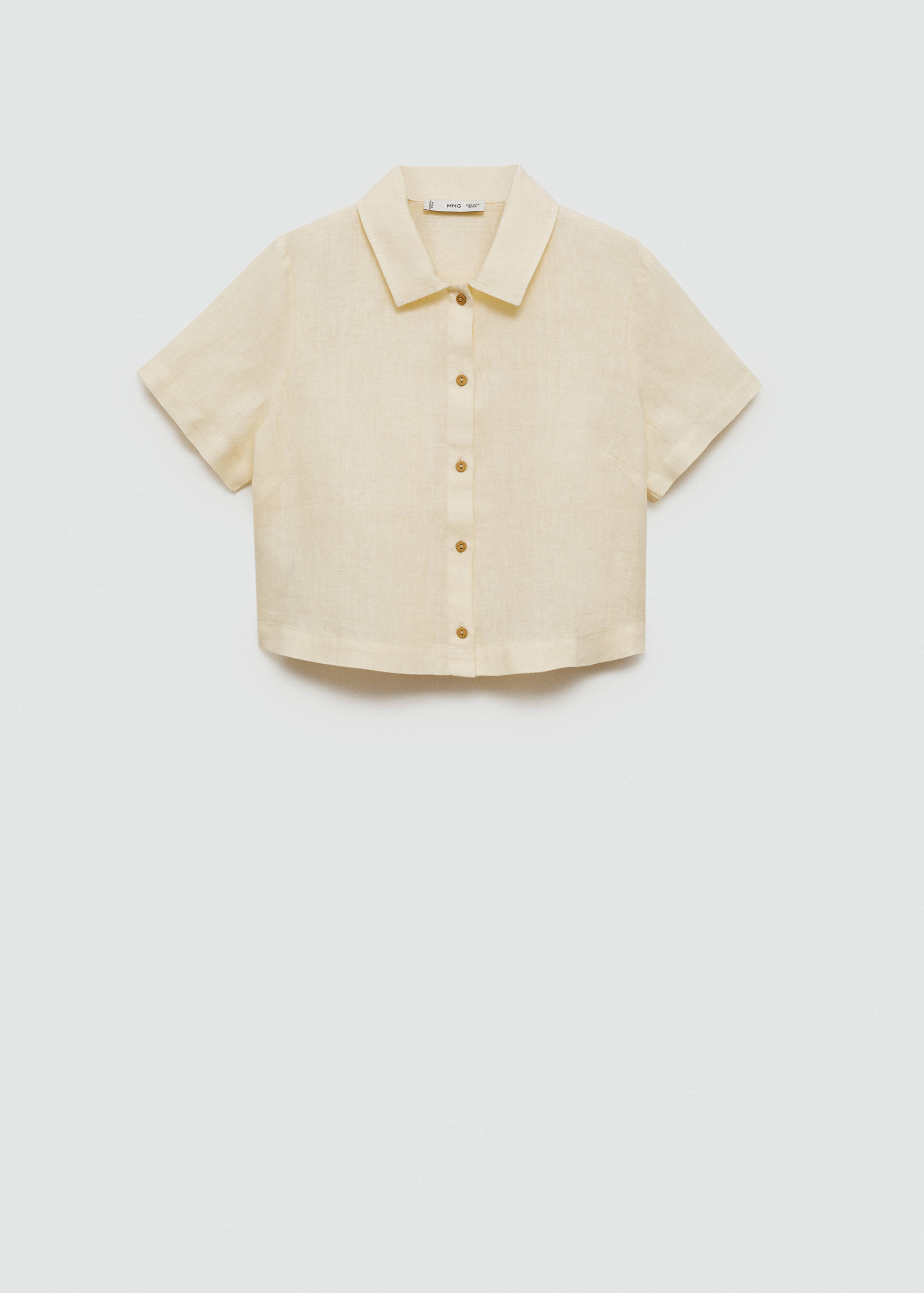 Short sleeve linen-blend shirt - Article without model