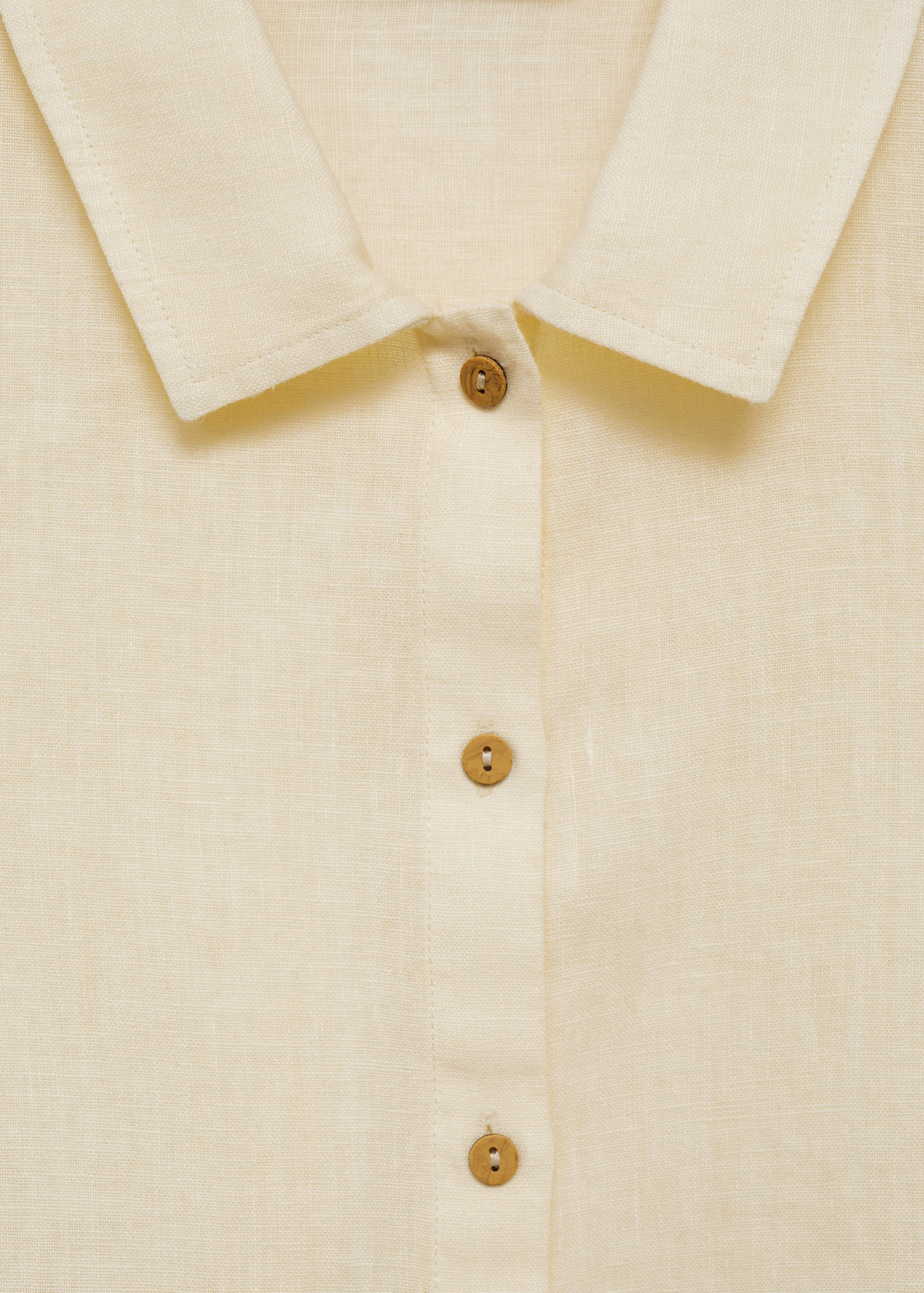 Short sleeve linen-blend shirt - Details of the article 8