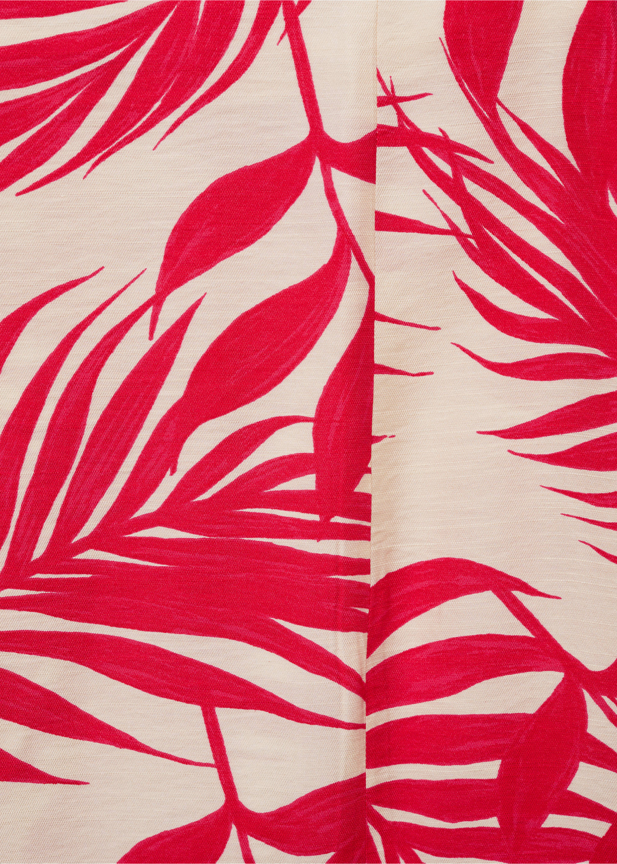 Printed skirt with slit - Details of the article 0, Ecru. Ref: 77040349-00.