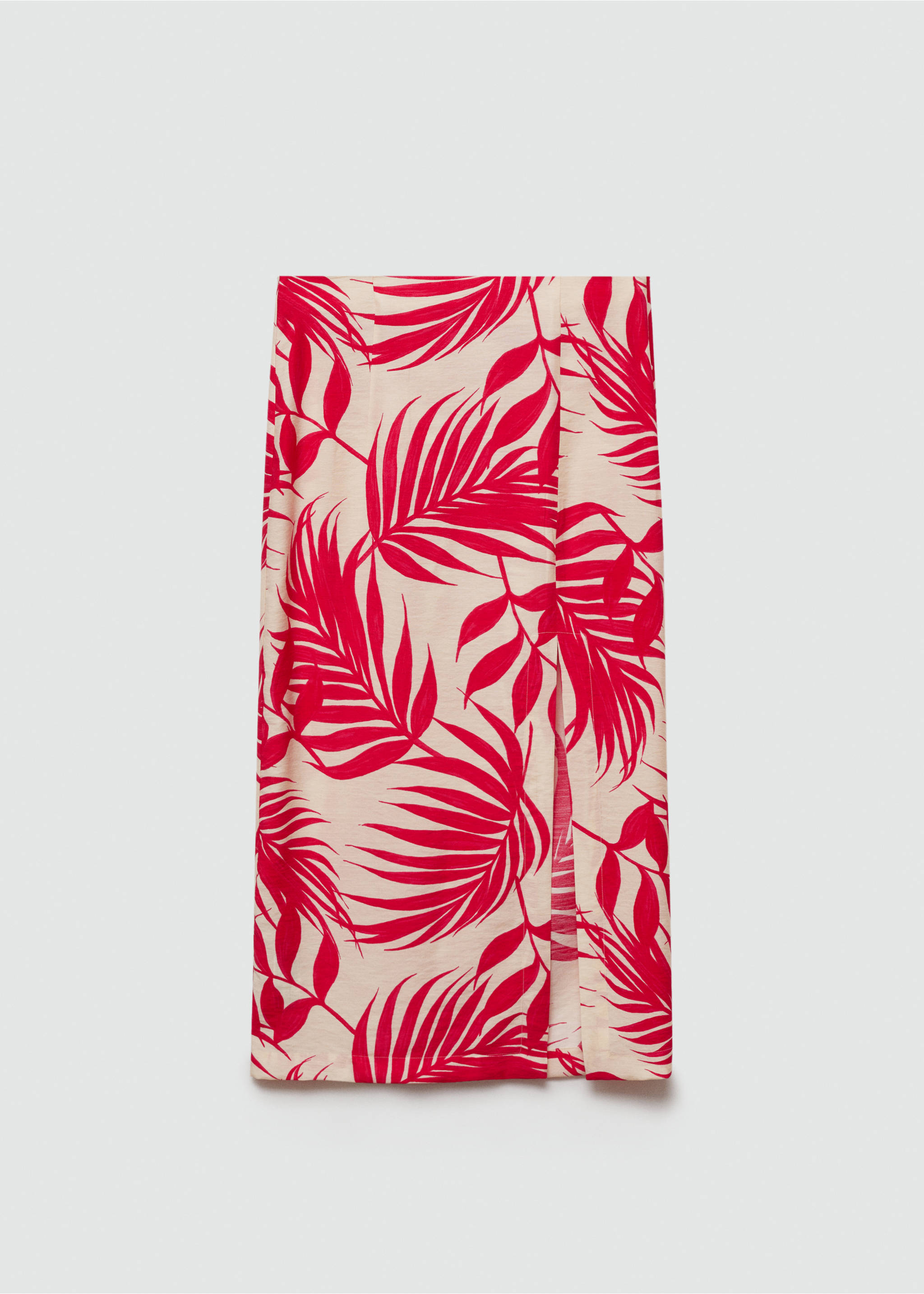 Printed skirt with slit - Article without model, Ecru. Ref: 77040349-00.