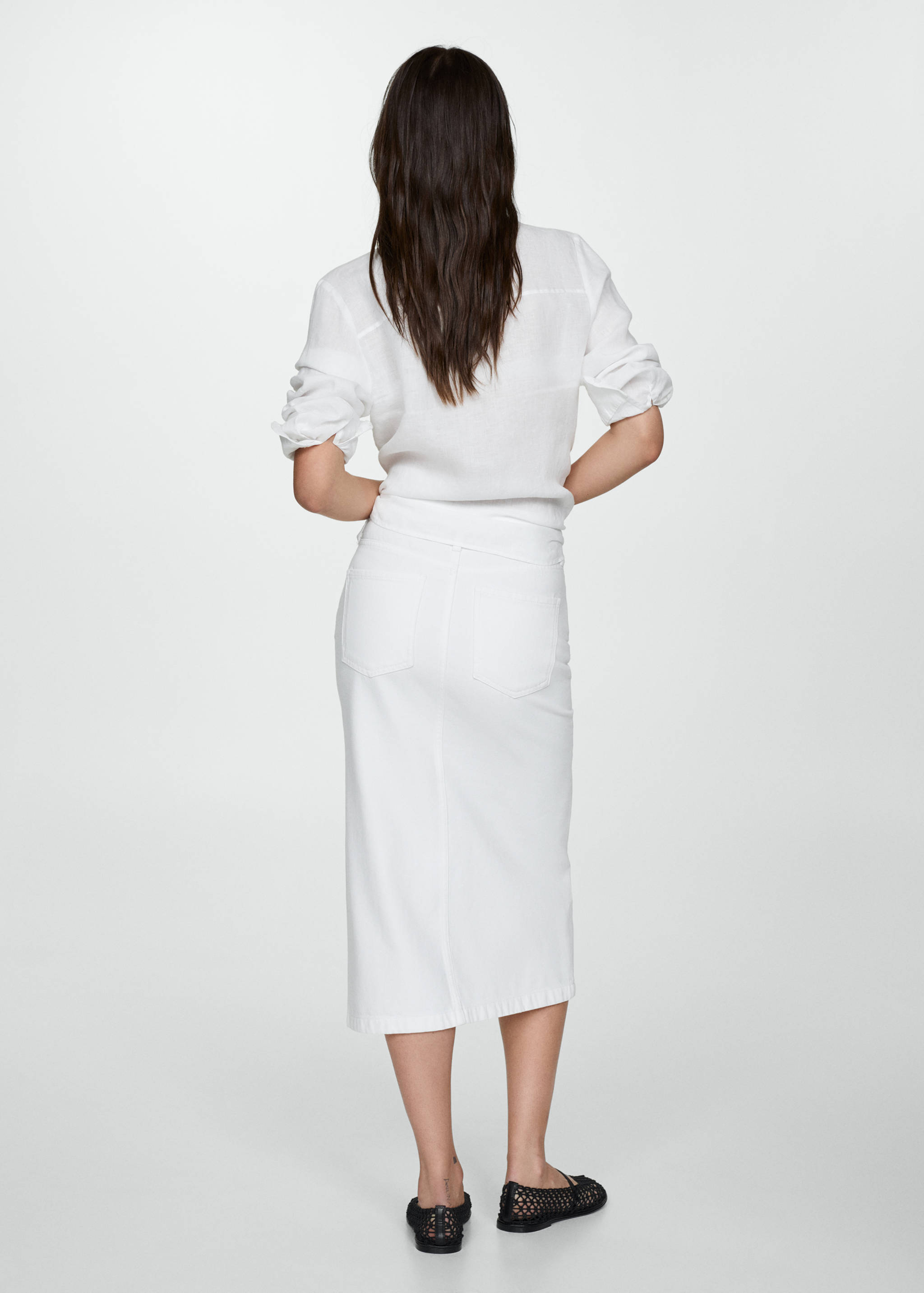 Falda vaquera abertura - Reverso del artículo