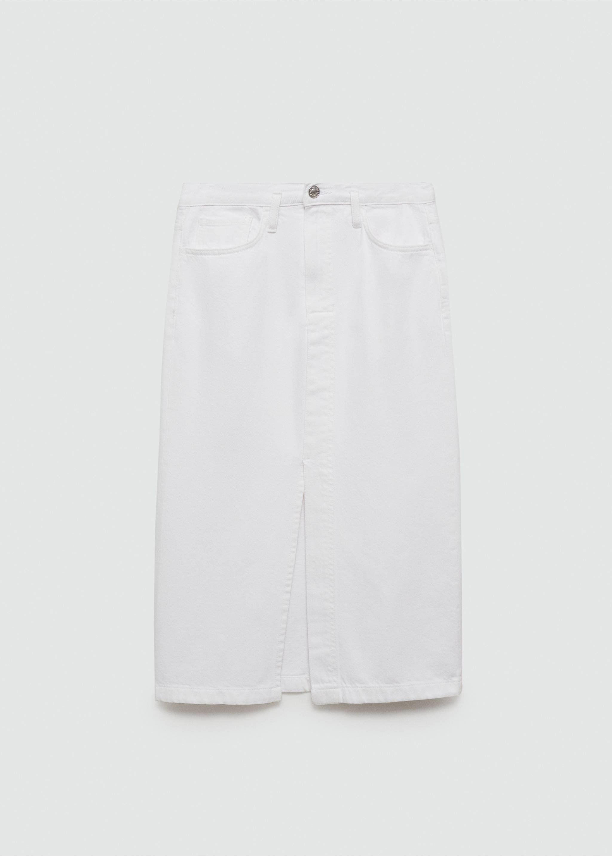 Falda vaquera abertura - Artículo sin modelo, Blanco. Ref: 77040356-00.