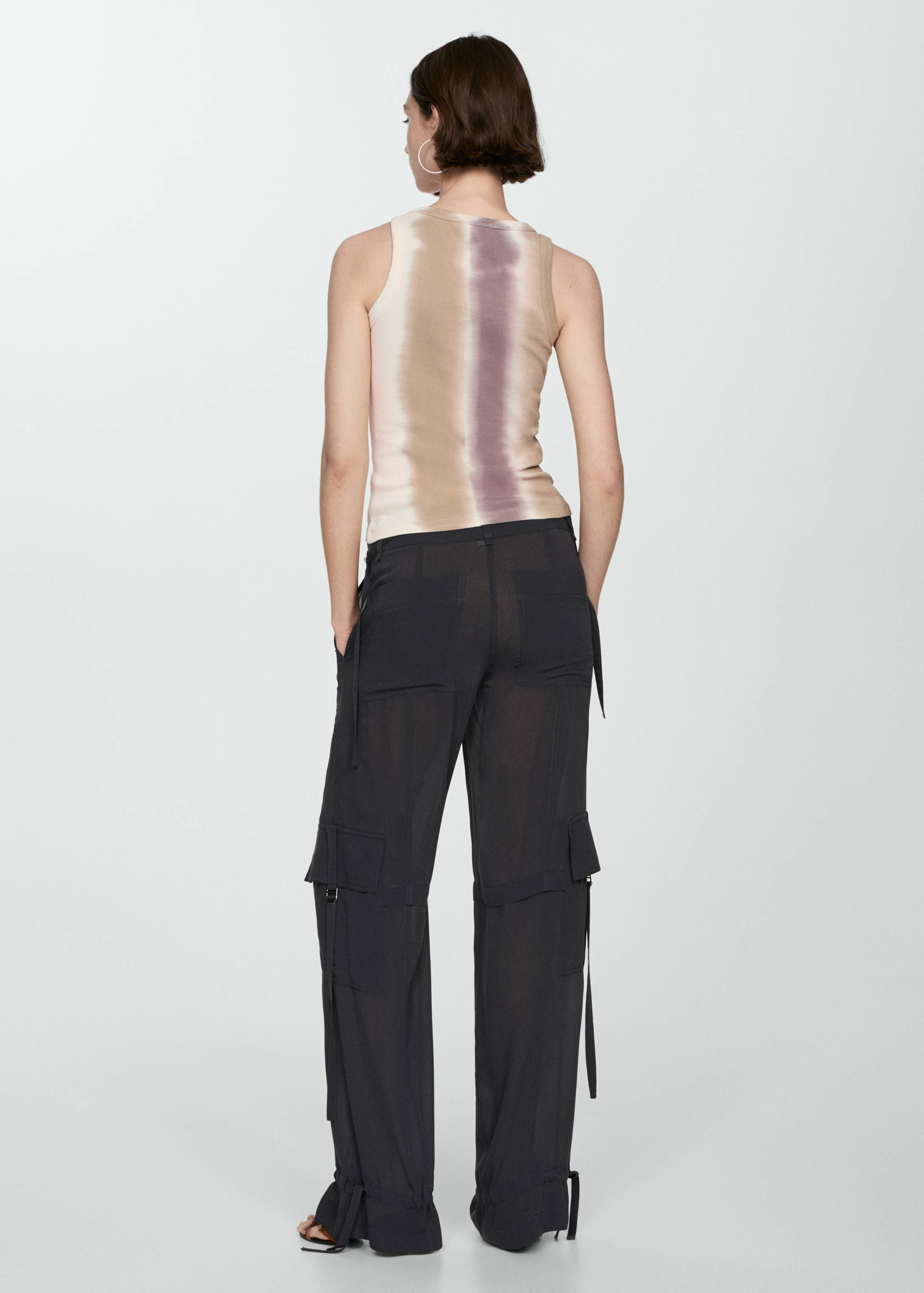 Geribde tie-dye top - Achterkant van het artikel