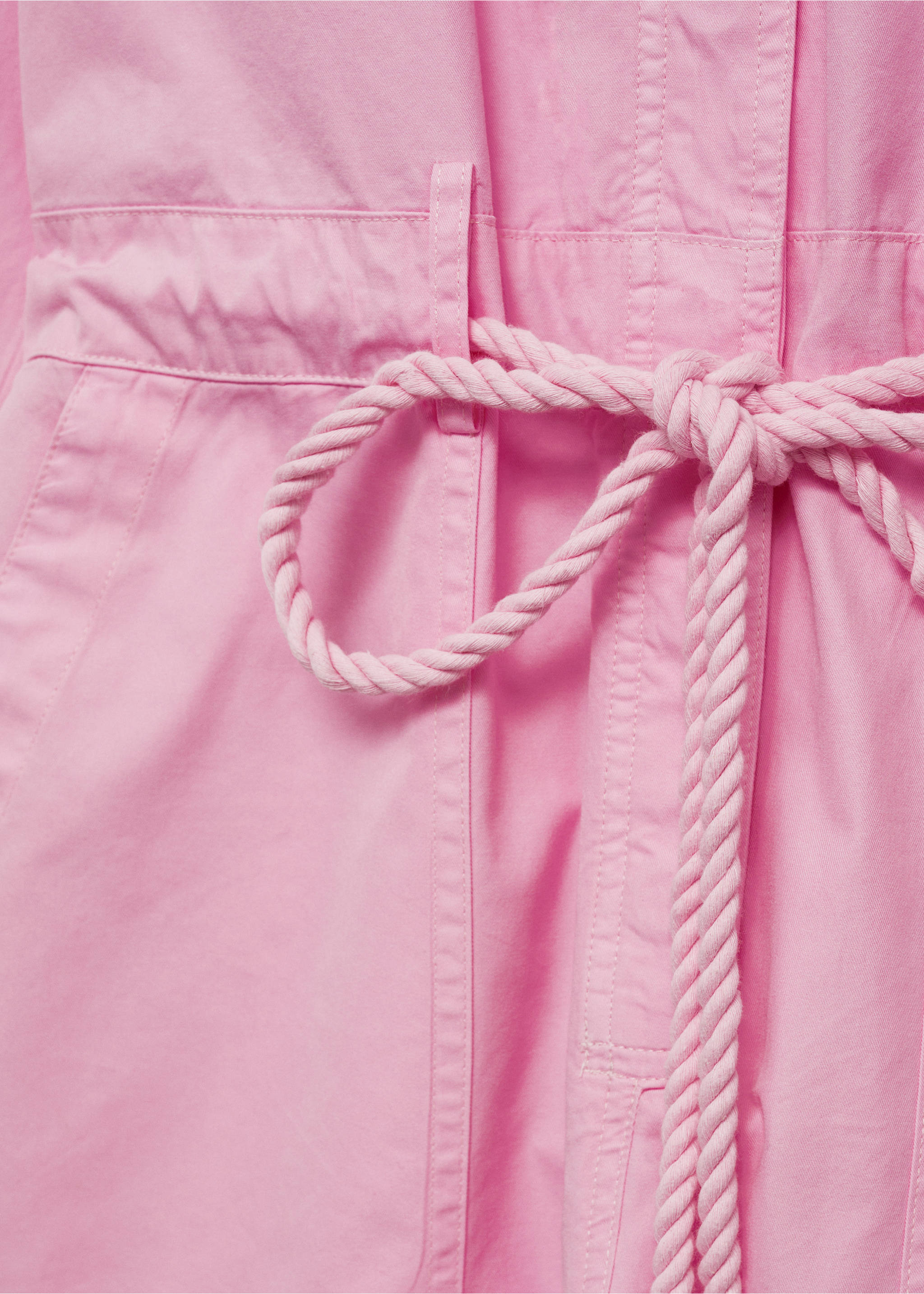 Jumpsuit with long drawstring - Details of the article 0, Pink. Ref: 77040362-00.