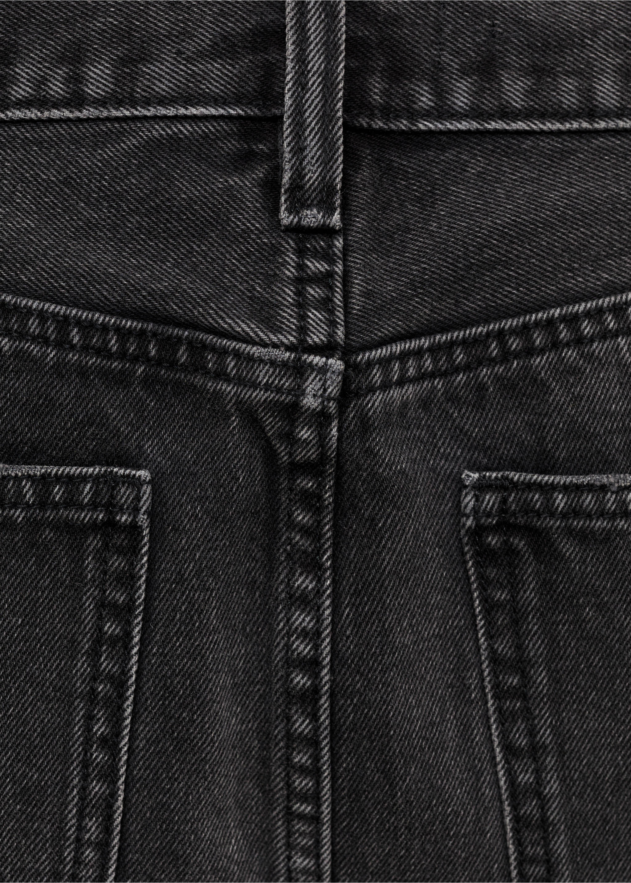 Farmer miniszoknya szakított véggel - A termék adatai 0, Black denim. Ref: 77040365-00.