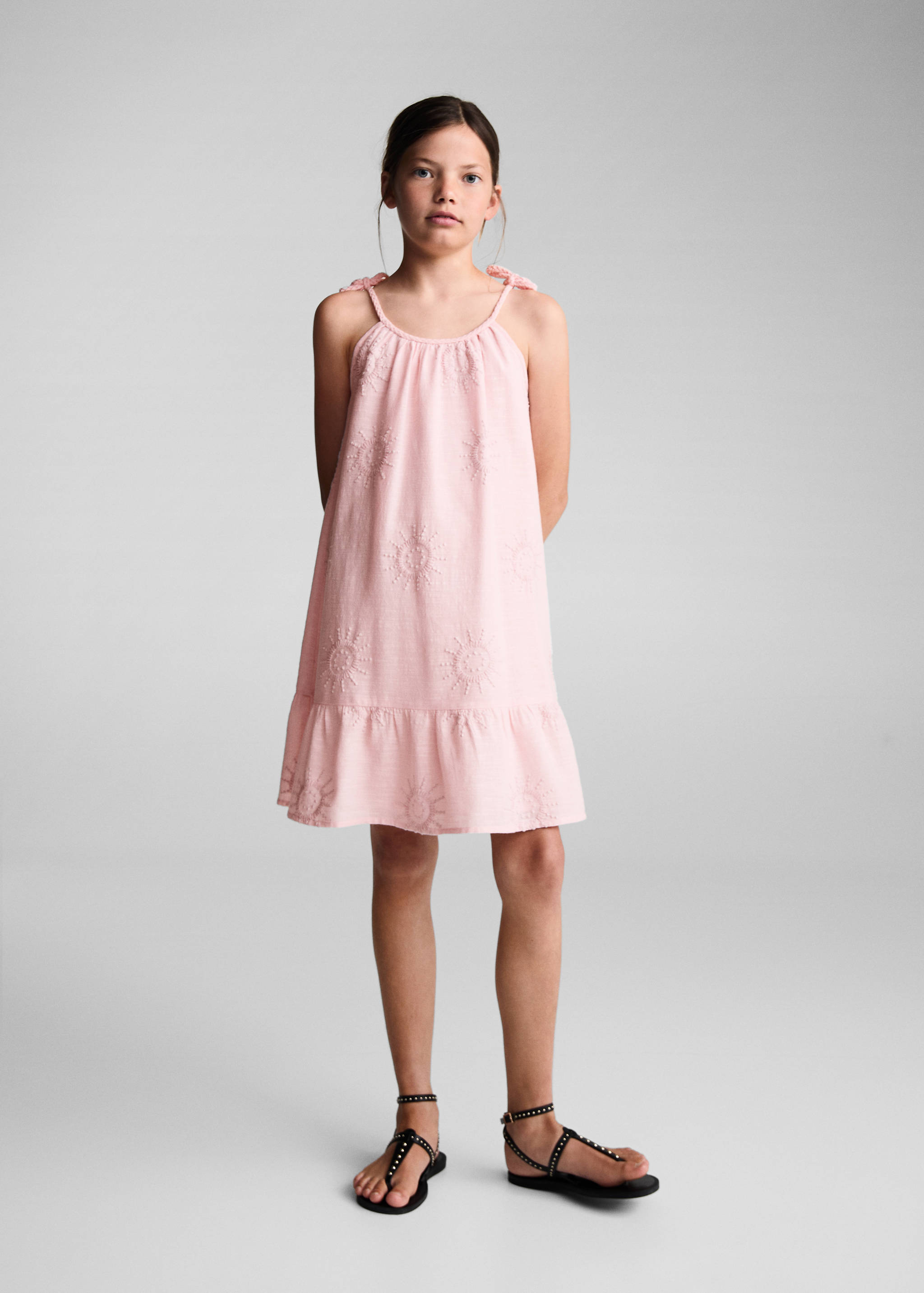 Embroidered detail dress - General plane